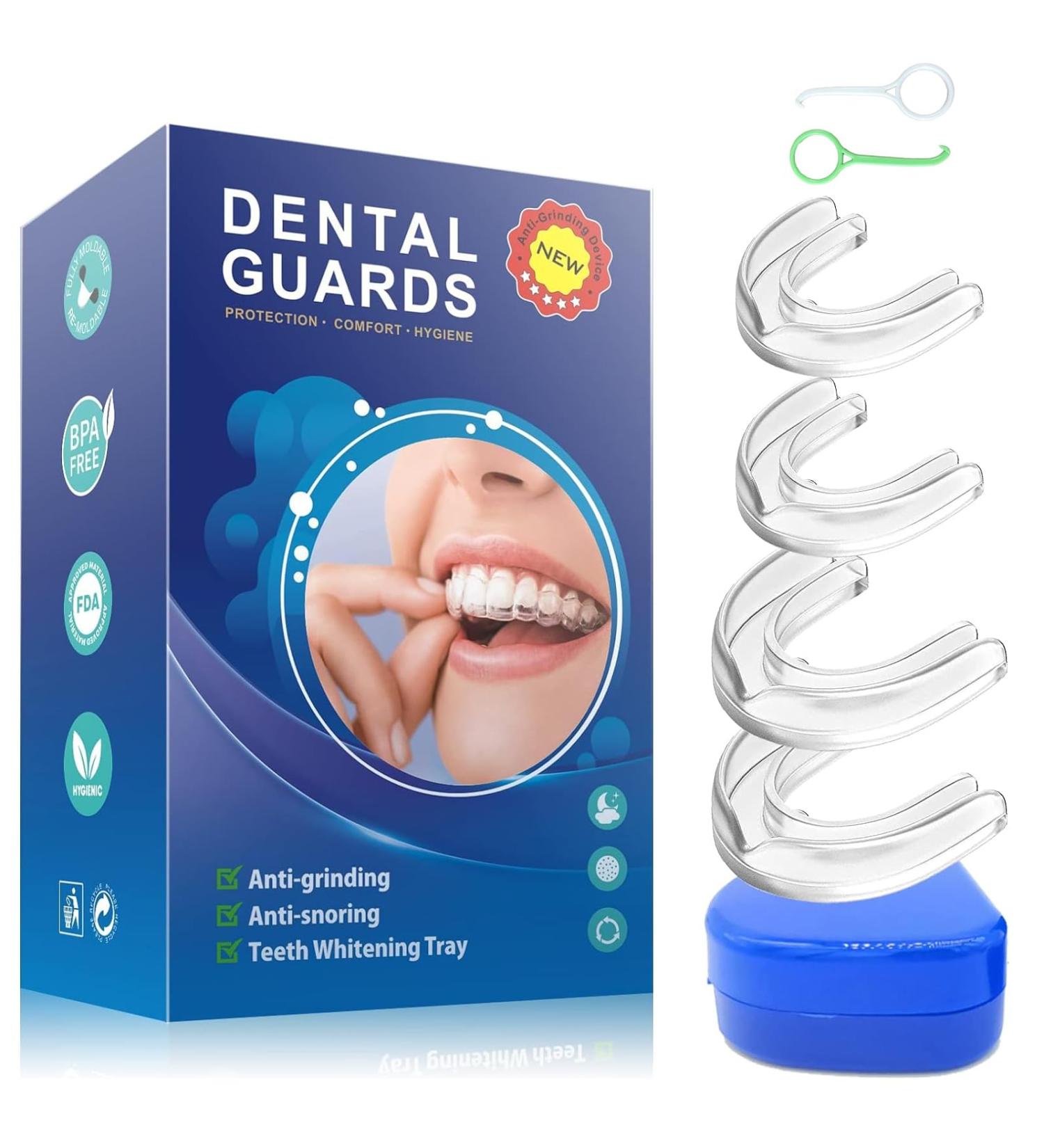 bituocs Mouth Guard for Teeth Grinding 4 Pack Sleep Mouth Guard Anti Grinding Mouth Guard for Sleeping at Night Reusable Mouth Guards Grinding Teeth for Adults & Kids to Prevent Bruxism. - Buy Online on GoSupps.com