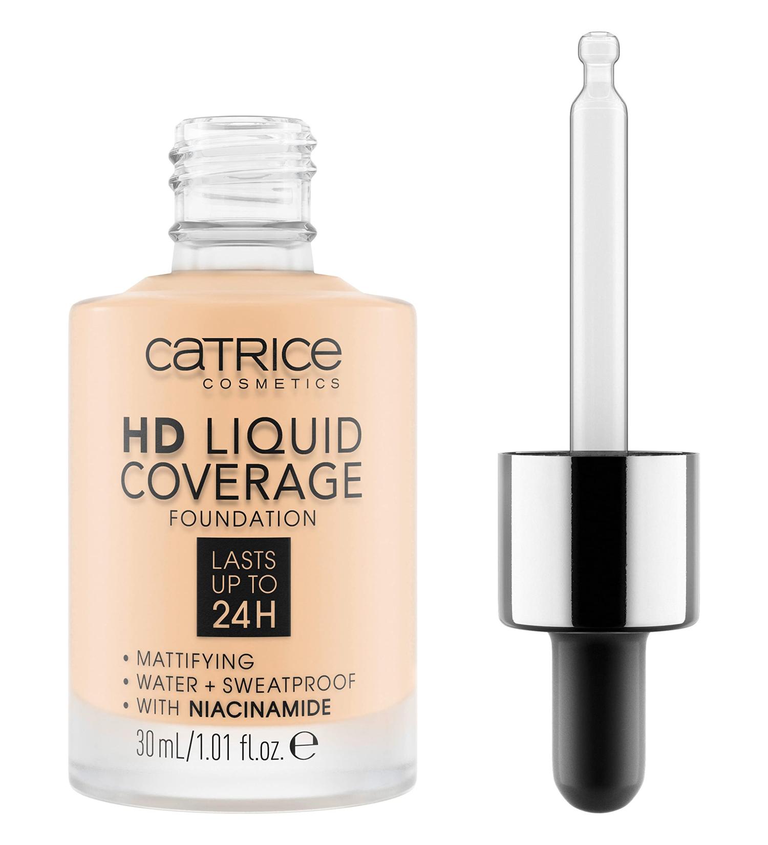 Catrice HD Liquid Coverage Foundation No. 002 - Long-Lasting Matte Vegan Oil-Free Waterproof | 30ml - Perfect for Impure Skin - Buy Online on GoSupps.com