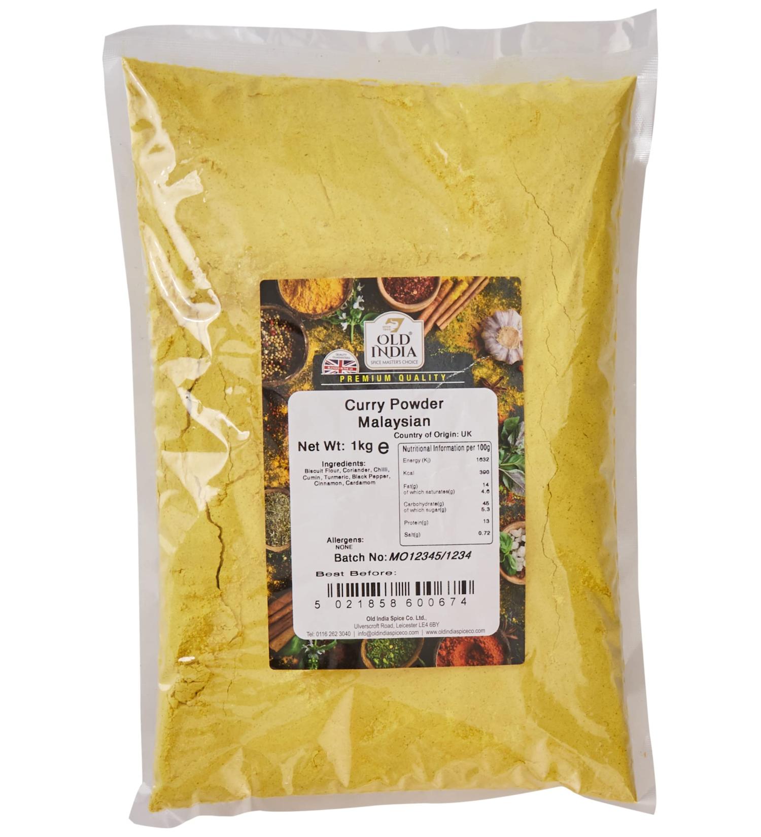 Old India Malaysian Curry Powder 1kg - Authentic Blend for Exotic Flavors - Buy Online on GoSupps.com