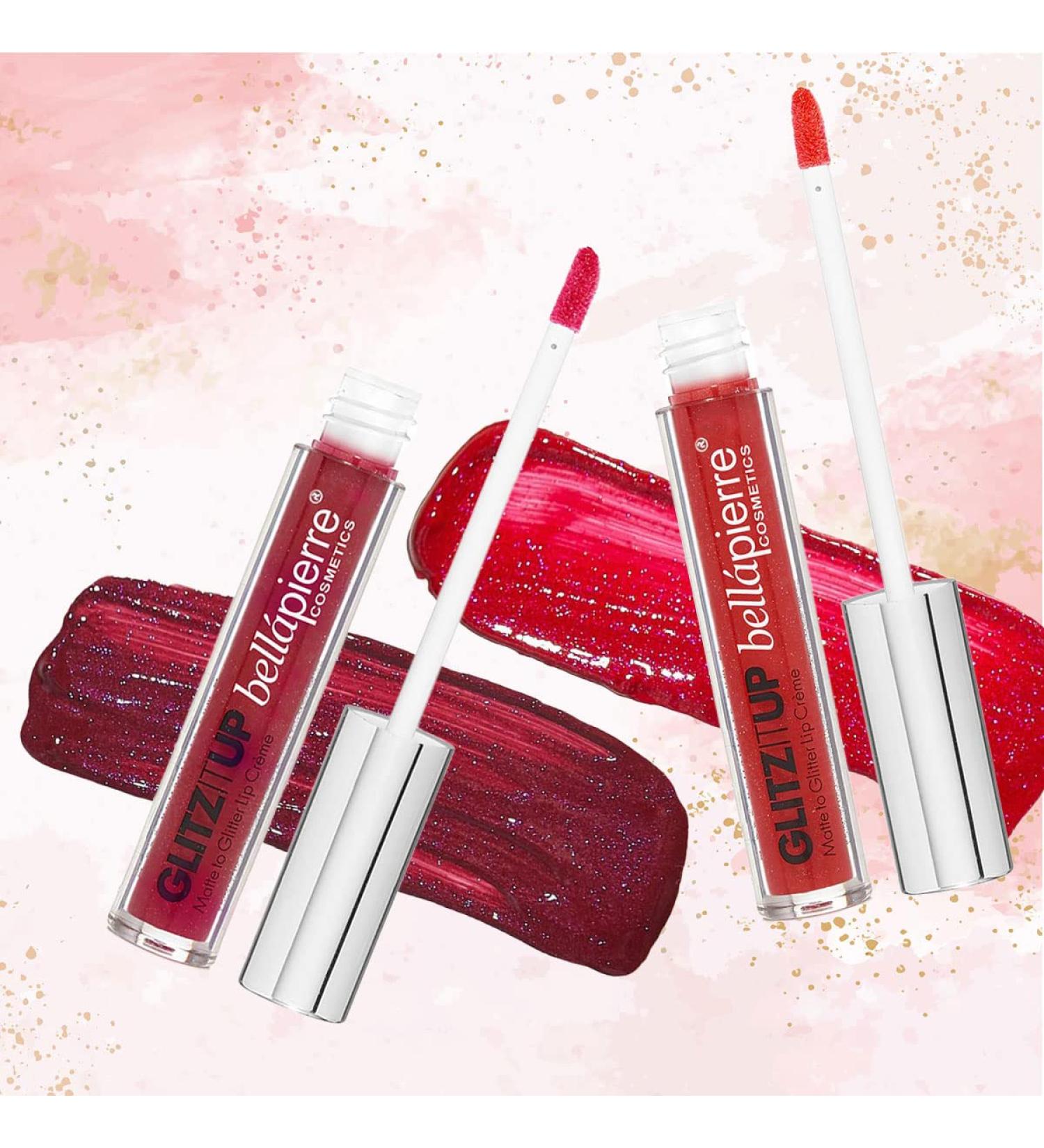 bellapierre Glitz It Up Liquid Lipstick Set | Richly Pigmented Matte to Shimmer Finish | 100% Natural Formulation | Non-Toxic and Paraben Free | Long Lasting Color Lush & Anemone