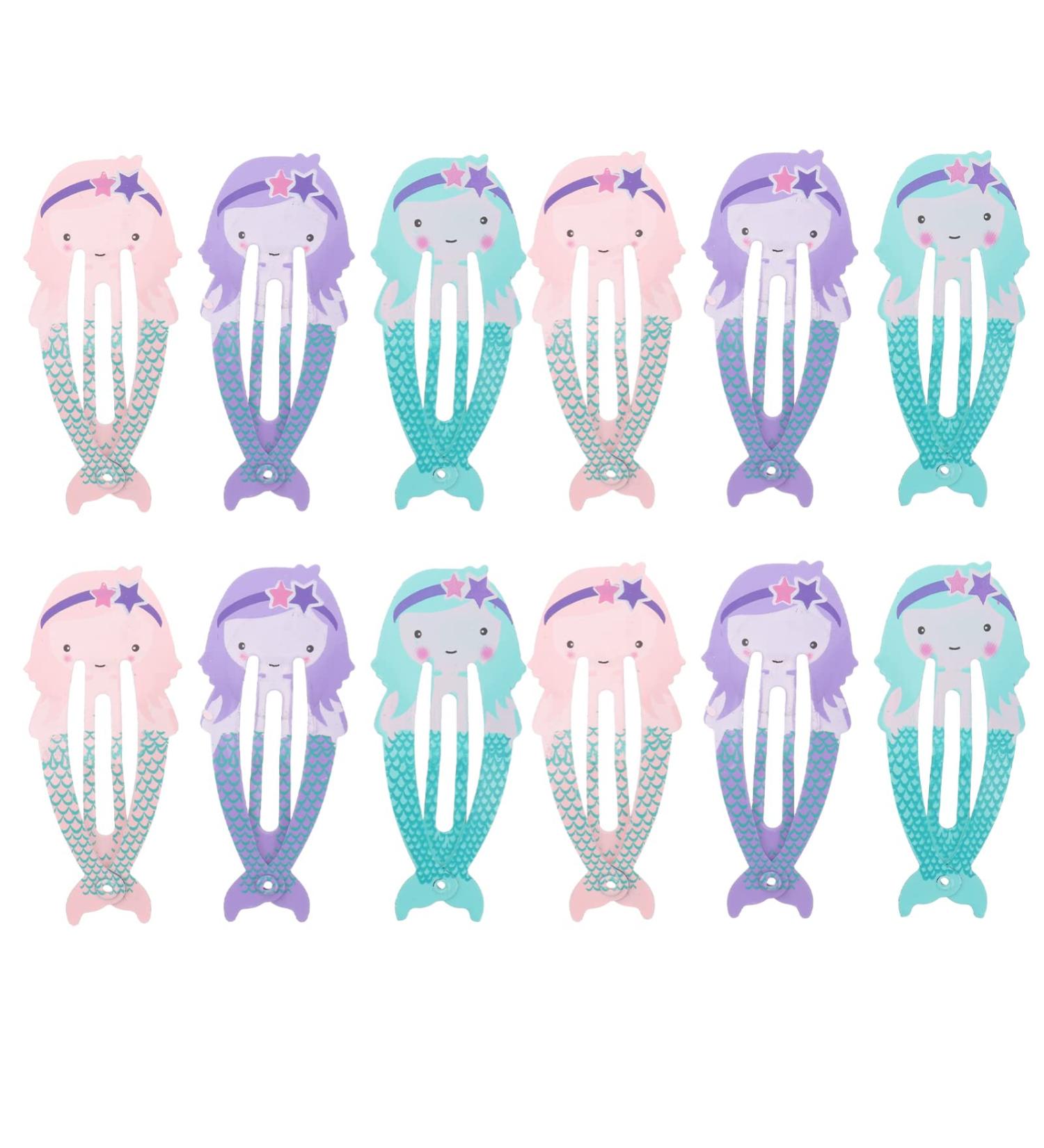 FRCOLOR 12-Piece Mermaid Baby Hair Clips | Cute Hair Accessories for Girls & Toddlers | International Shipping - Buy Online on GoSupps.com