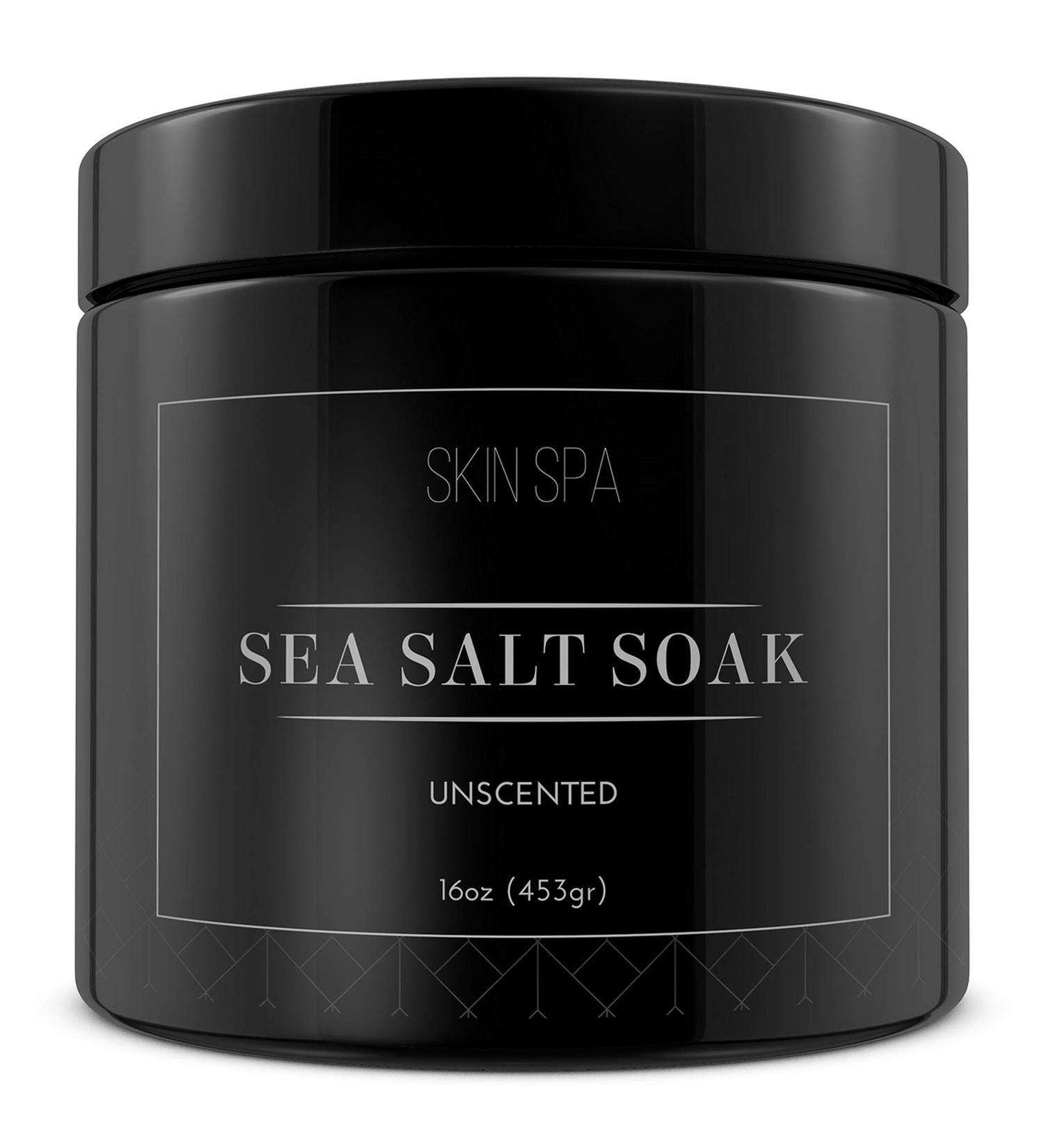 Mineral Sea Salt Soak - Unscented 16oz (453g) | Natural Bath Soak for Relaxation & Skin Wellness | Shop Internationally - Buy Online on GoSupps.com