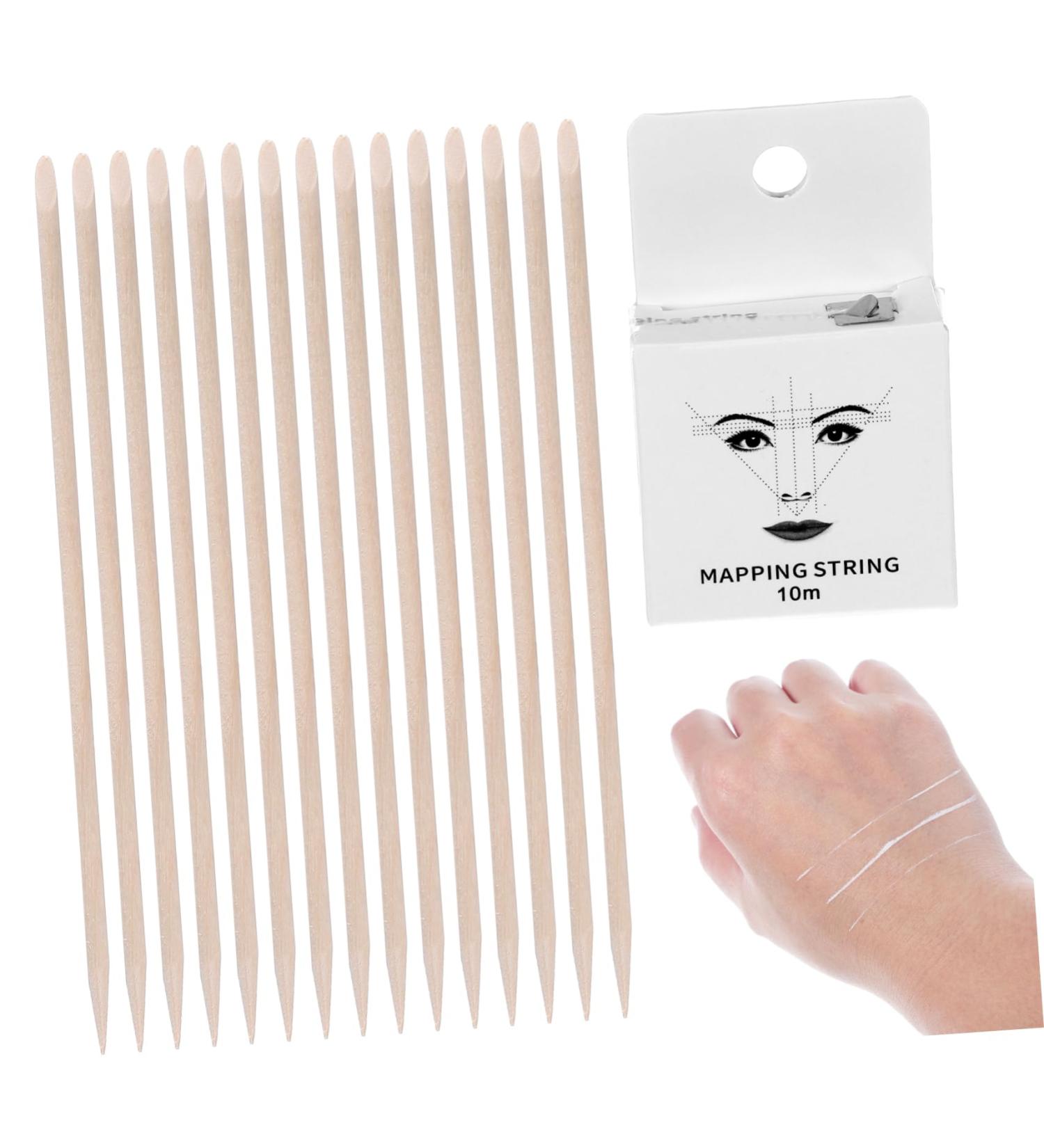 HAPINARY 1 set string Eyebrow Portable Facial Women Measuring Wooden with Drawing Line Precise Mapping - Buy Online on GoSupps.com