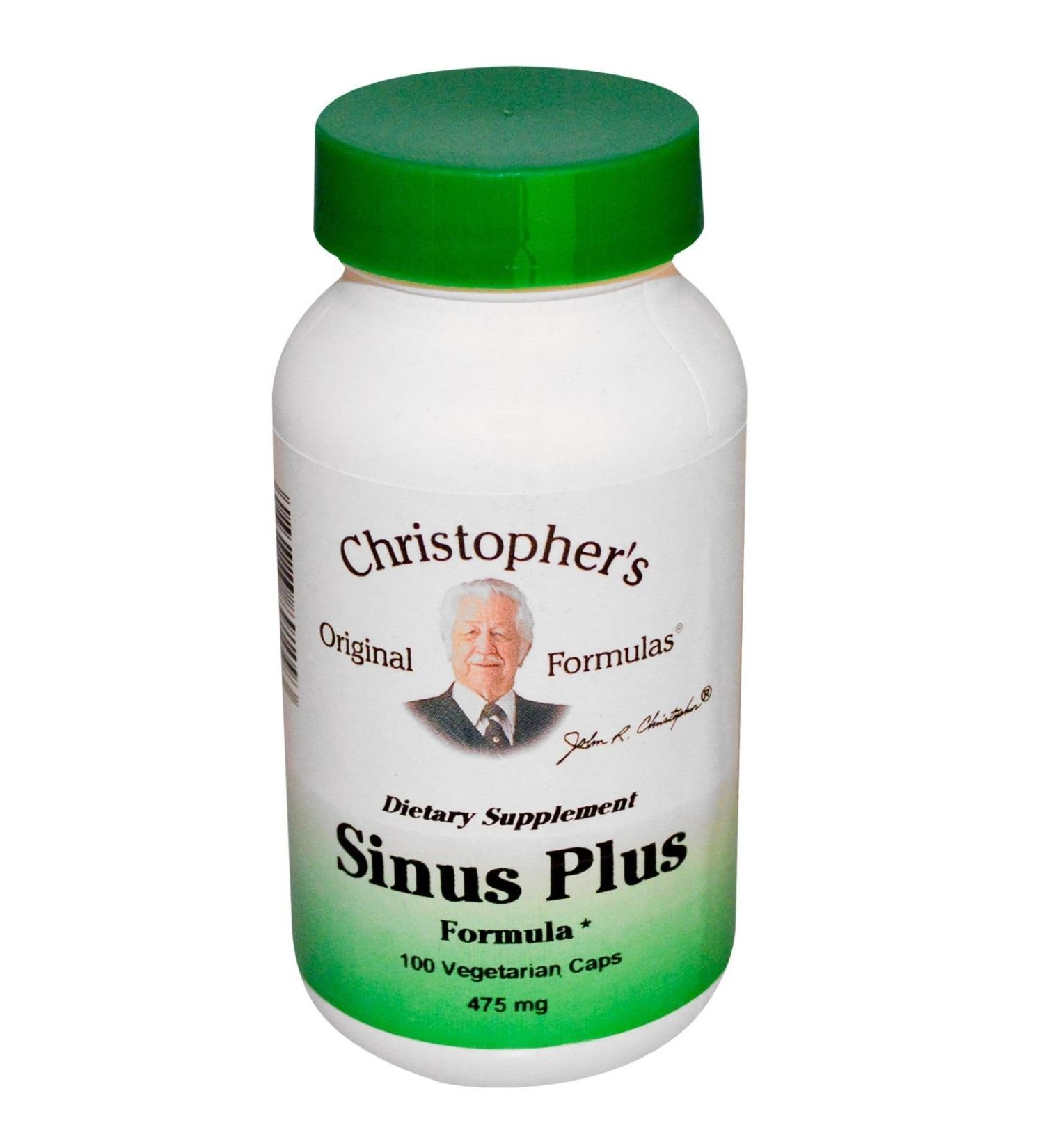 Christopher's Original Formulas Sinus Plus, Sinus Support Capsules, Whole Herb Synergistic Blend, 100 Count - Pack of 4 100 Count (Pack of 4)
