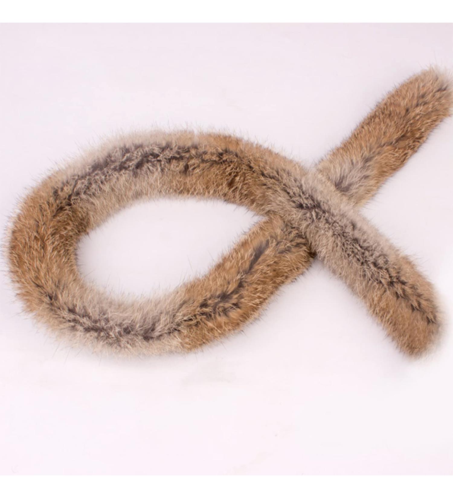 Dark Brown Faux Rabbit Fur Trim Ribbon - 1.09 Yards for Garments, Shoes & DIY Crafts - Buy Online on GoSupps.com
