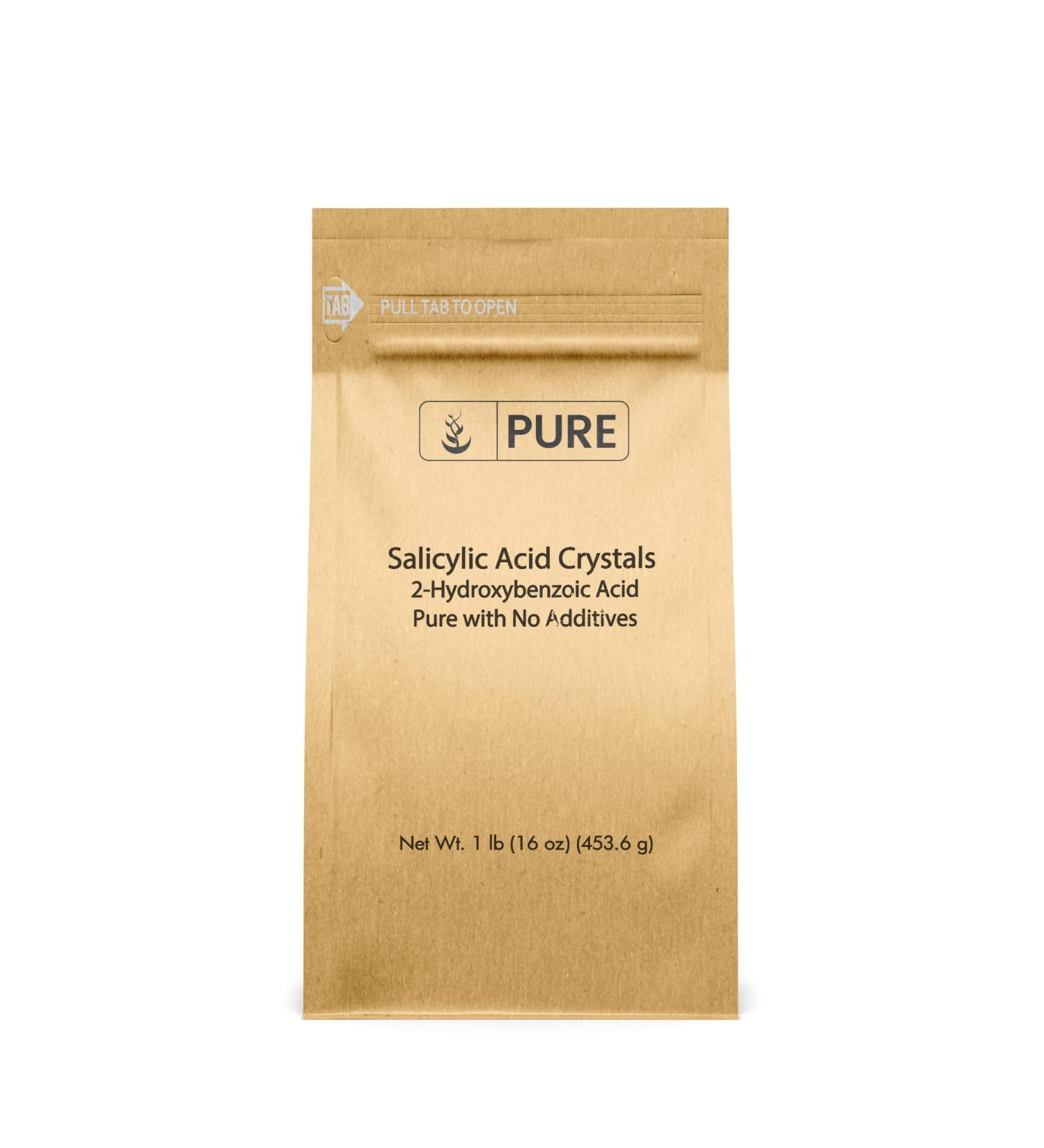 Pure Original Ingredients Salicylic Acid Crystals (1 lb) 2-Hydroxybenzoic Acid Always Pure No Fillers Or Additives 1 Pound (Pack of 1) - Buy Online on GoSupps.com