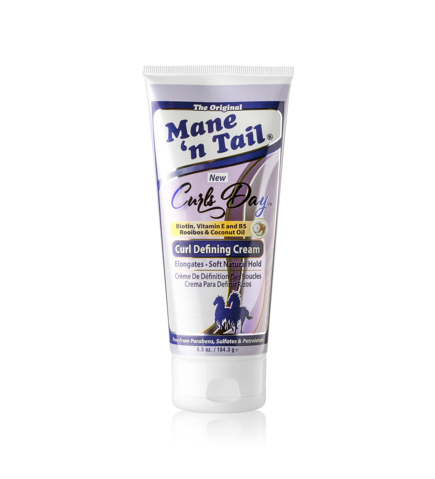 Mane 'n Tail Curls Day Curl Defining Cream With Biotin  Vitamin E and B5 Rooibos & Coconut Oil for Soft Natural Hold Sulfate and Paraben Free (Curl Defining Cream)