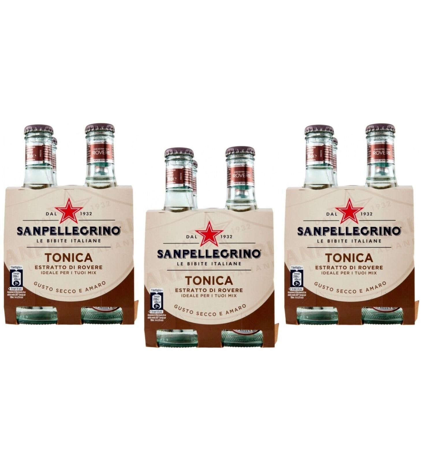 San Pellegrino Tonica Rovere Lot de 12 bouteilles en verre jetables 20 cl - Boisson gazeuse italienne sans alcool - Eau tonique avec extrait de ch ne - Buy Online on GoSupps.com