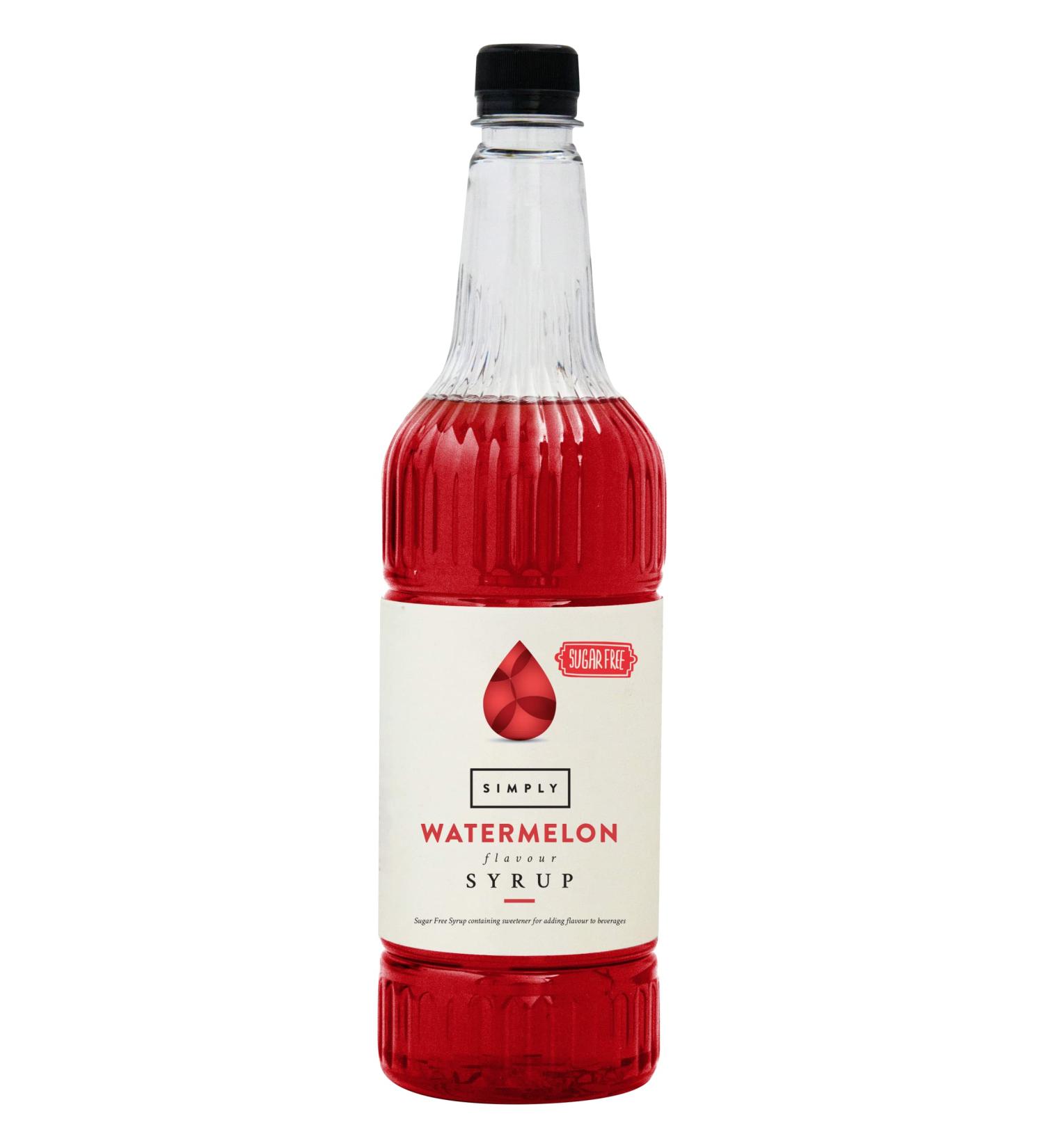 Simply Sugar Free Watermelon Syrup Low Calorie Vegan & Nut Free Flavoured Syrup for Coffee Cocktails & Baking (1 Litre)