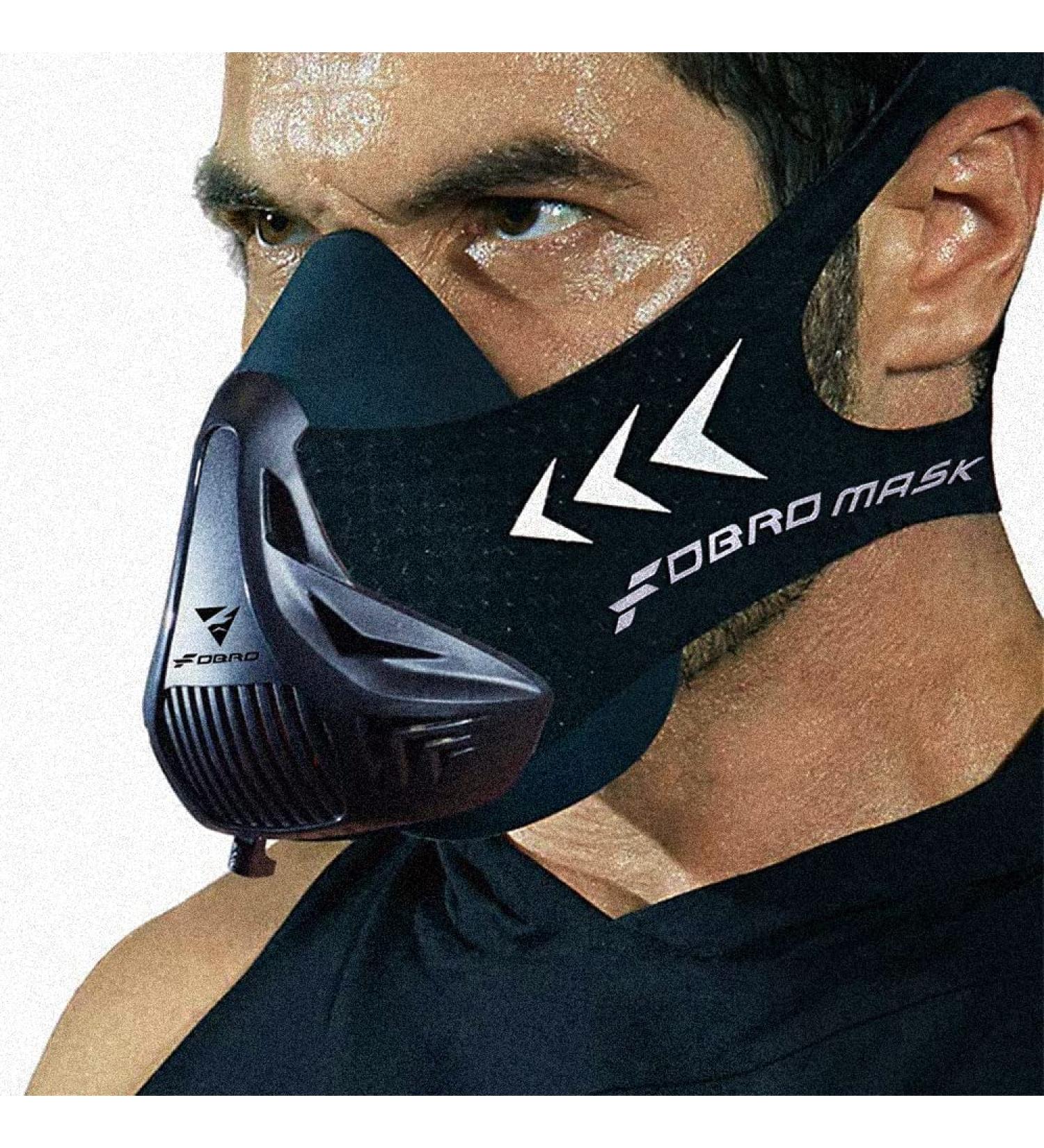FDBRO Sport Mask 3.0 for Fitness Running & Training | High Altitude Face Mask with Carry Box - Medium Black - Buy Online on GoSupps.com