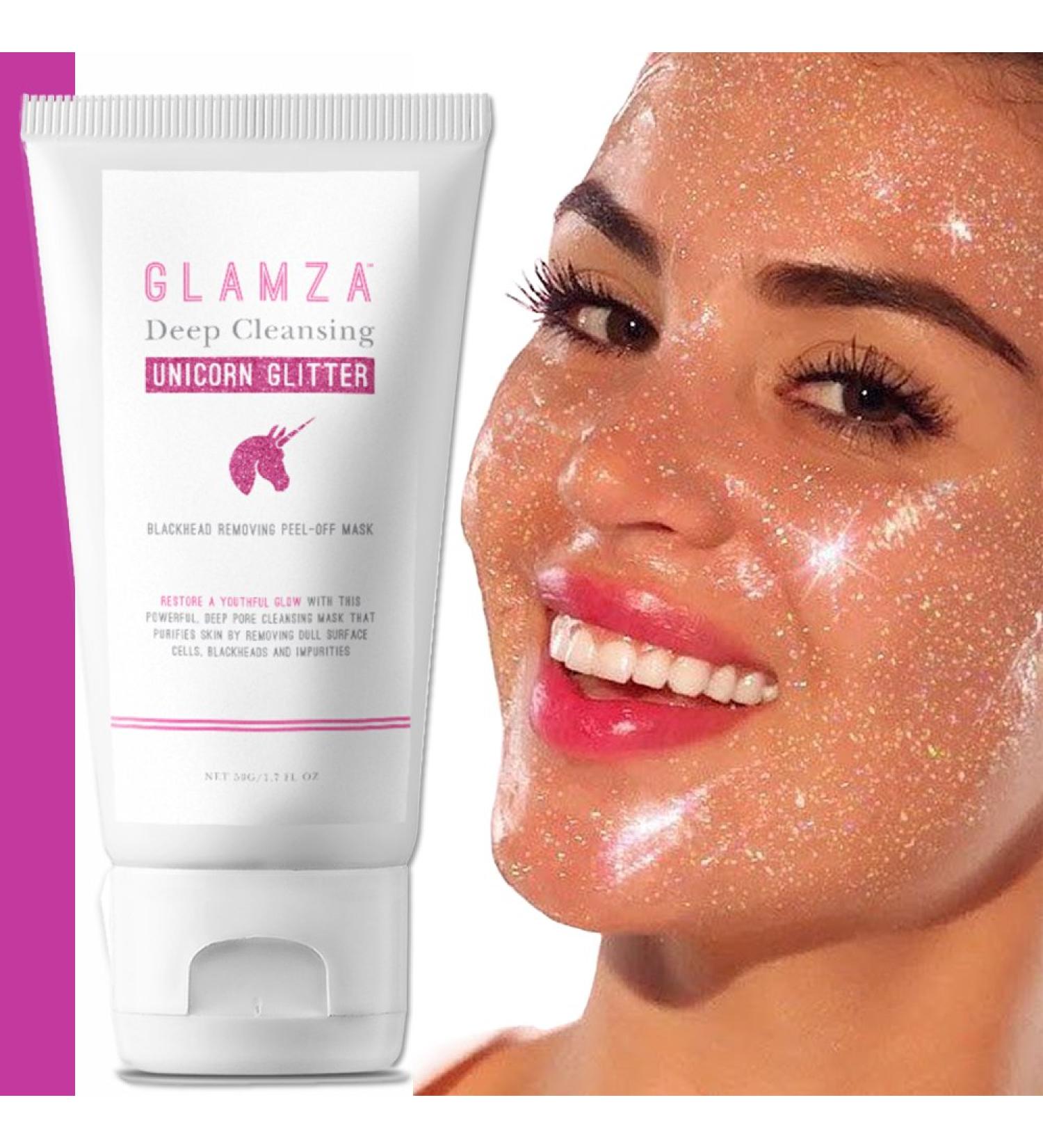 Glamza Unicorn Glitter Peel Off Mask Deep Cleansing Pore Black Head Blackhead Skin Care - Buy Online on GoSupps.com