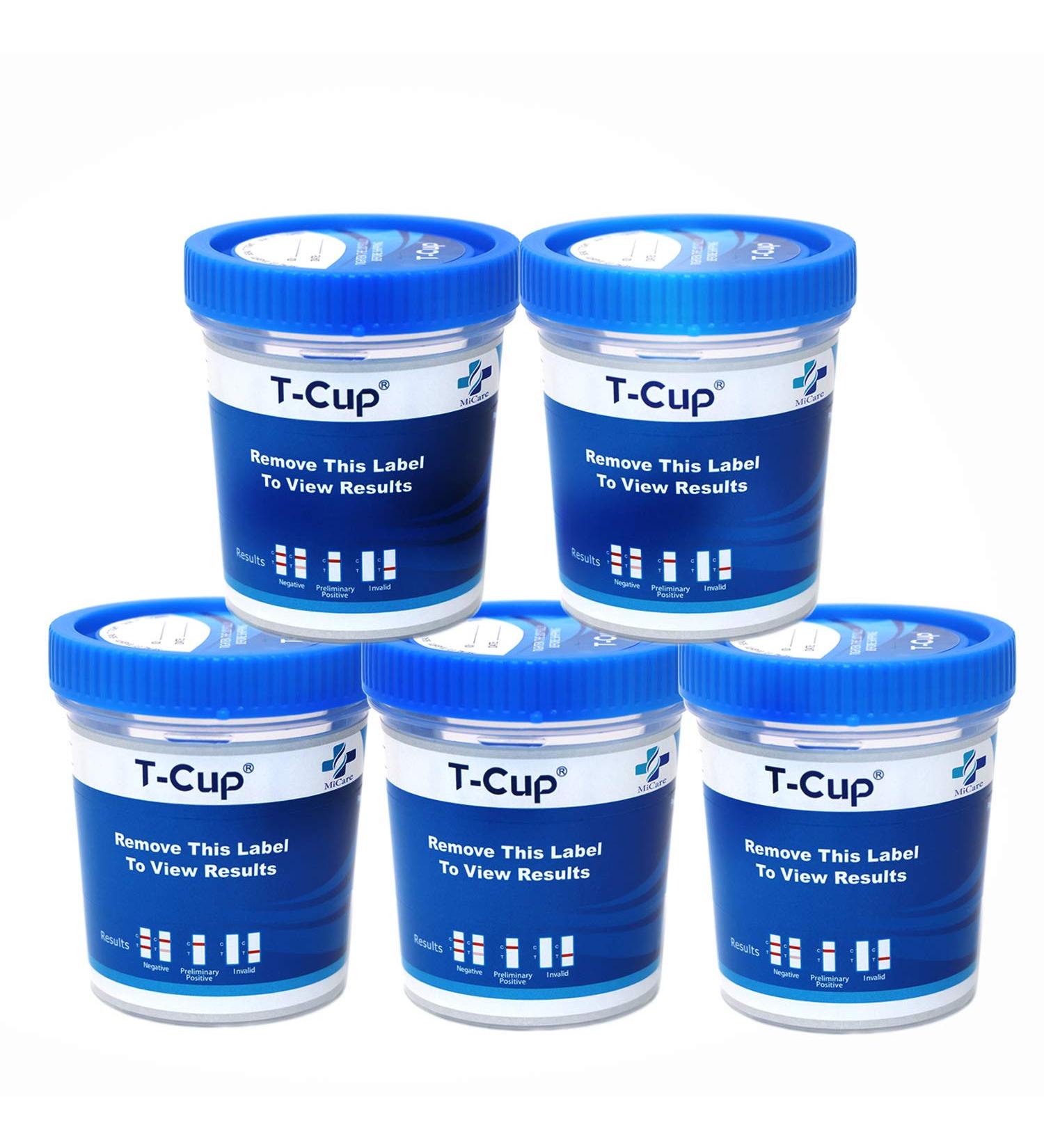 MiCare 12-Panel Multi Test Cup (5pk) - Test for 12 Drugs (AMP, BAR, BUP, BZO, COC, MDMA, MTD, OPI, OXY, PCP, TCA, THC) - Buy Online on GoSupps.com