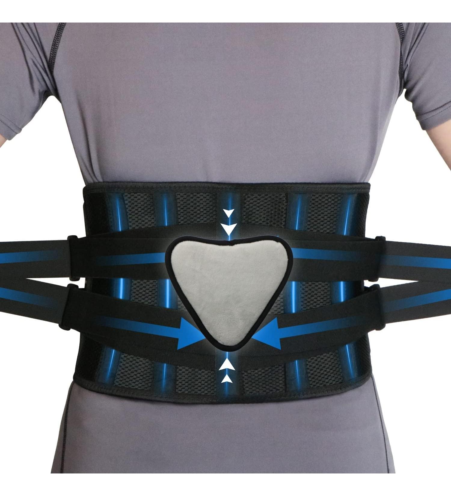 Buy Back Support Belt for Posture Correction - Lumbar Spine Back Bandage with Adjustable Straps - Breathable XL (115-140cm) for Men & Women - Buy Online on GoSupps.com