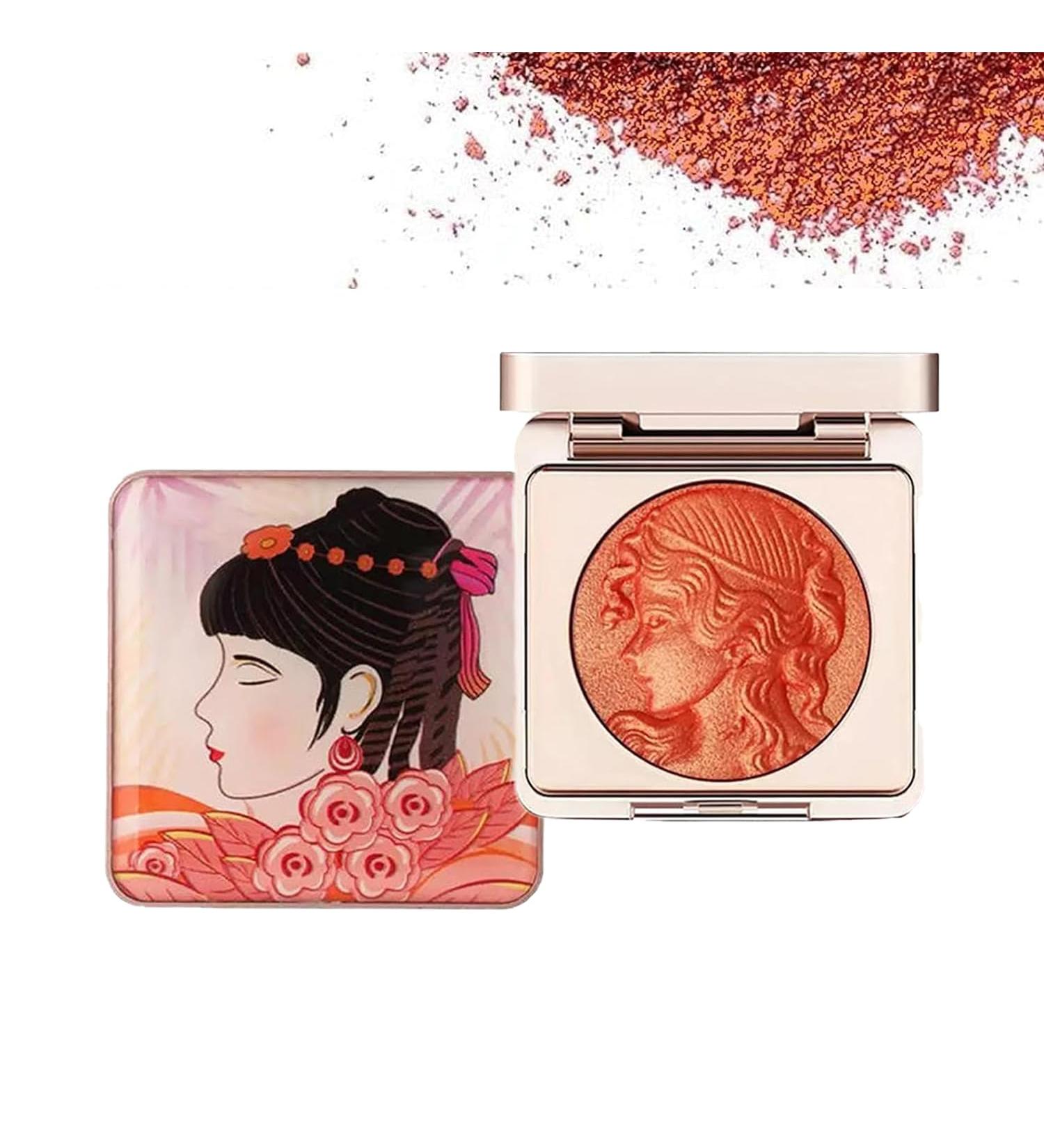 Embossed Smooth Powder Blush Palette For Cheeks Matte Face Powder Blush Palette Powder Blush Palette Girl Blush for Cheeks Natural Makeup Radiant Finis (Orange 1PCS) Orange 6 g (Pack of 1) - Buy Online on GoSupps.com