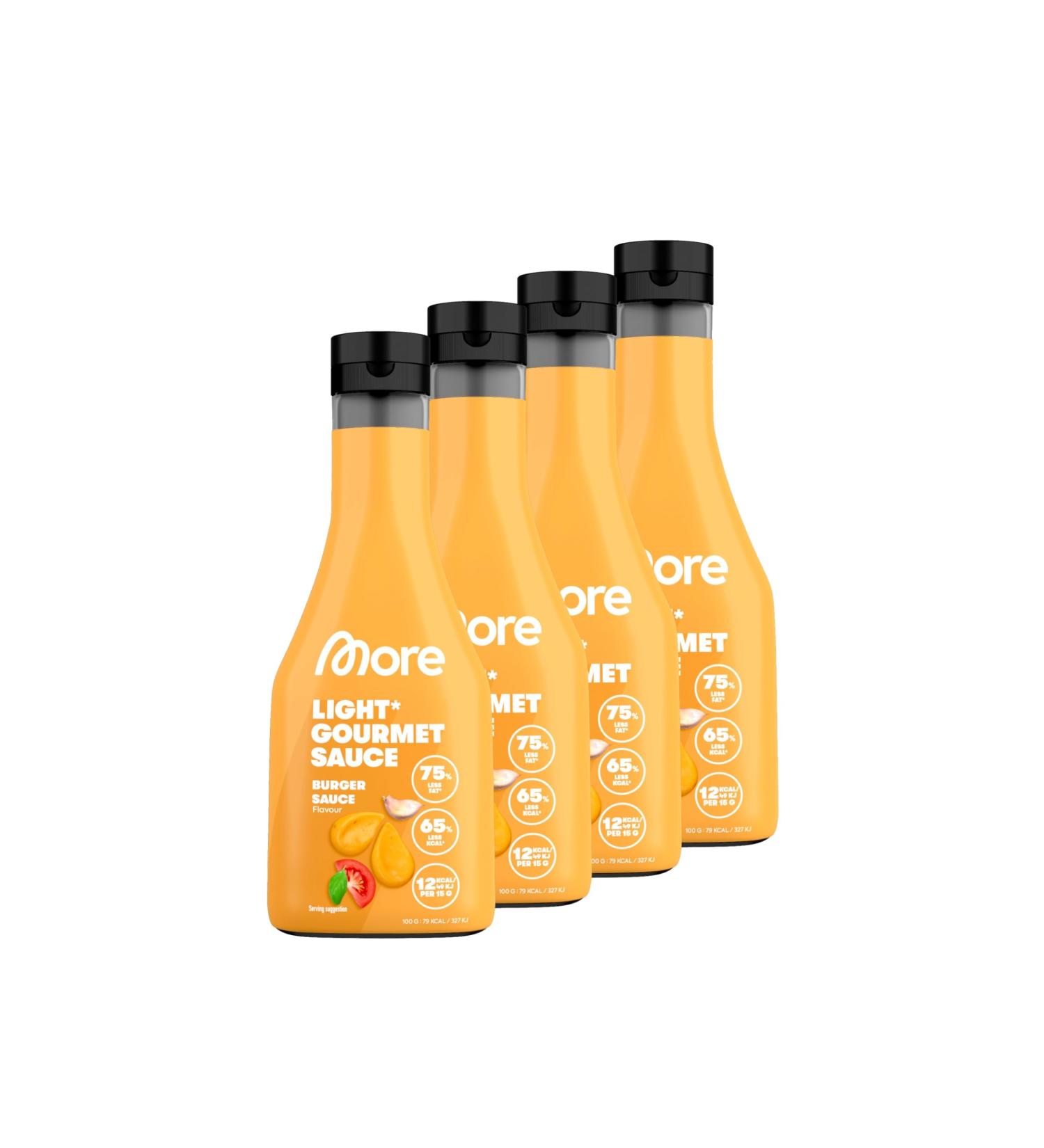 MORE Light Gourmet Sauce 4 x 285ml - Burger Sauce low-calorie sauce no added sugar and unnecessary fat 4 x Burger Sauce