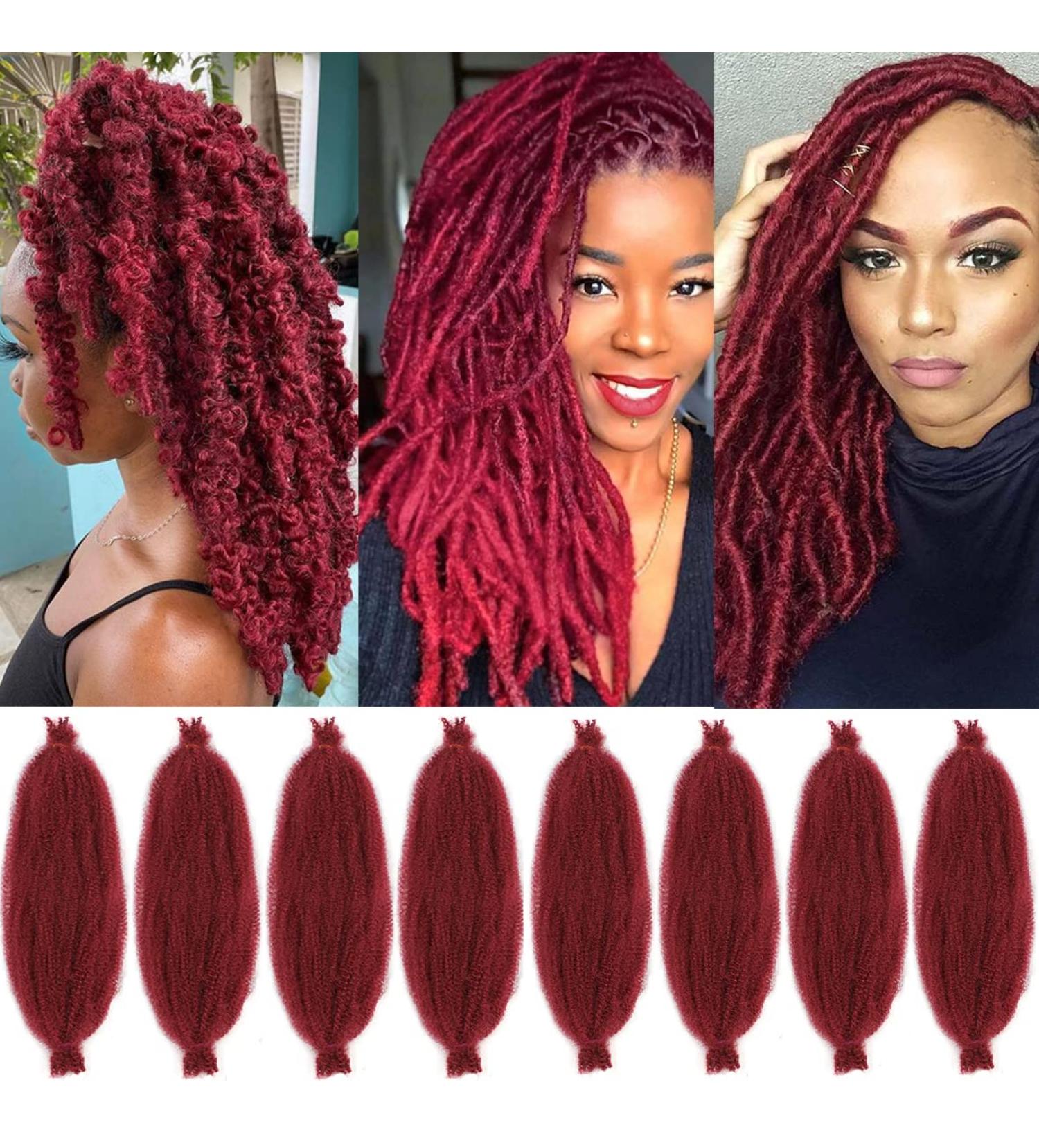 Leeven 16 Inch Pre Separated Springy Twist Hair for Afro Marley Locs 8 Packs Pre-Fluffed Popping Spring Twist Crochet Hair for Distressed Locs Afro Kinky Curly Marley Braiding Hair Extensions/BUG# 16 Inch (Pack of 8) BUG# - Buy Online on GoSupps.com