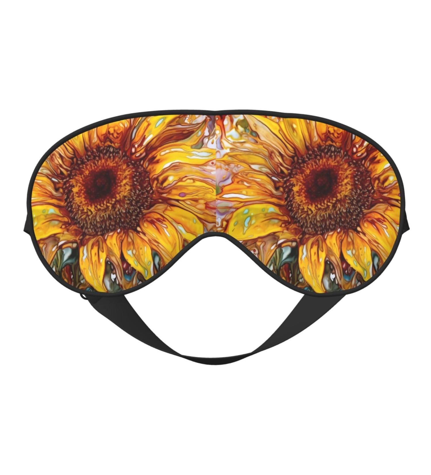 Sleep Mask Eye for Women & Men - Reusable Soft Blackout Eye Mask | Travel & Camping Essentials | Sunflower Print Gifts - Buy Online on GoSupps.com