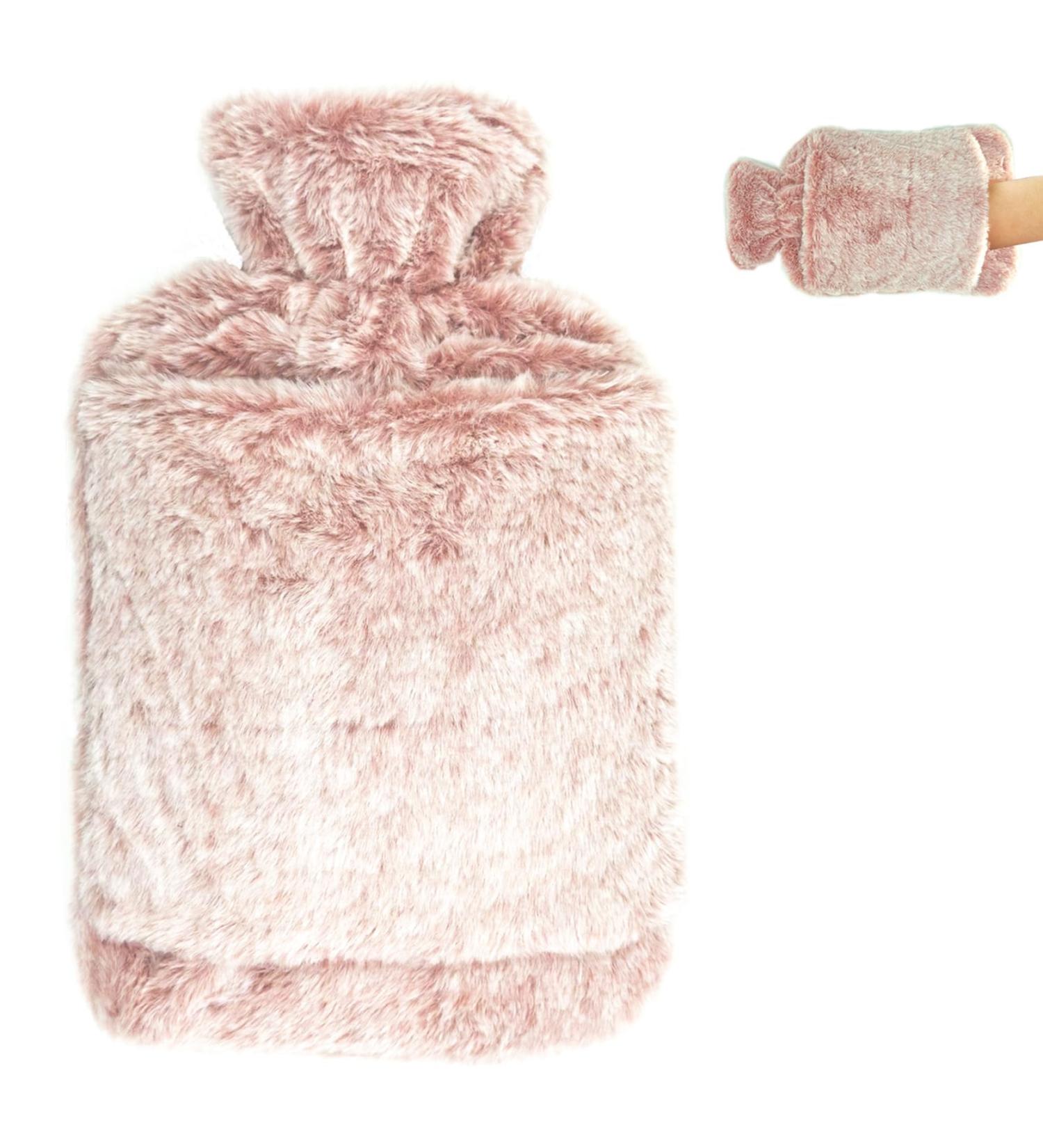 PVC 2L Hot Water Bottle with Hand Pocket - Rose Hot Water Bag for Pain Relief | Ideal for Women Seniors & Children - Buy Online on GoSupps.com