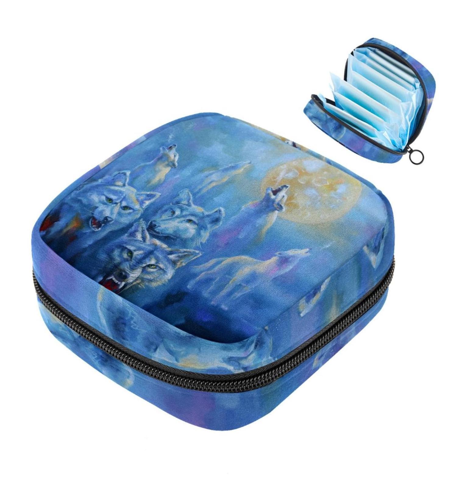 Portable Women's Binding-Storage Bags | Menstrual Cup Pocket & Tampon Insert for Girls | Aesthetic Multicolored Design - Buy Online on GoSupps.com