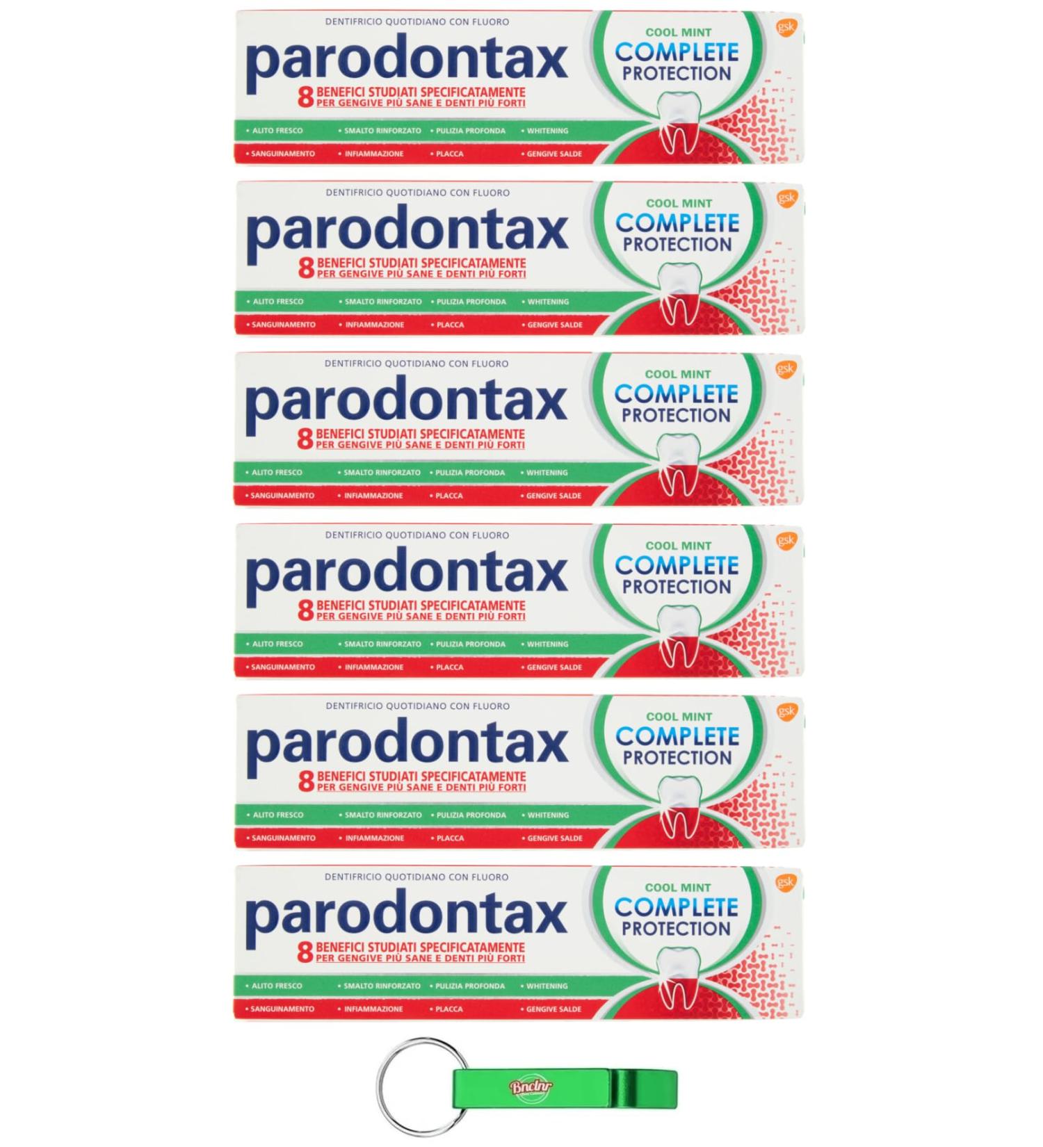 Buy 6x Parodontax Complete Protection Cool Mint Toothpaste 75ml - Healthy Gums & Strong Teeth + Free Beni Culinari Keychain - International Shipping Available - Buy Online on GoSupps.com