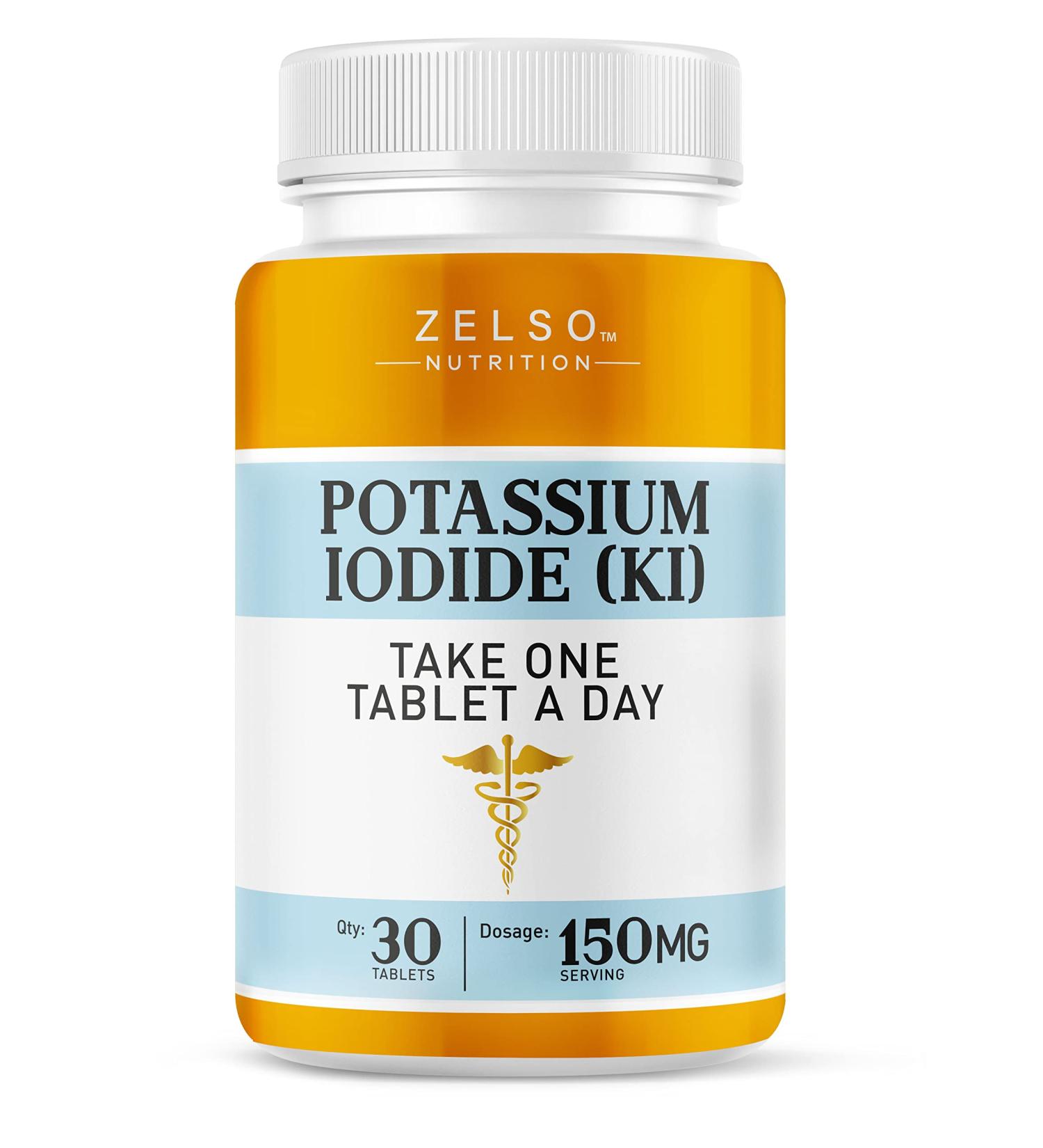 Potassium Iodide 150mg Tablets for Thyroid Support - YODO Naciente Iodine Supplement - Buy Online on GoSupps.com