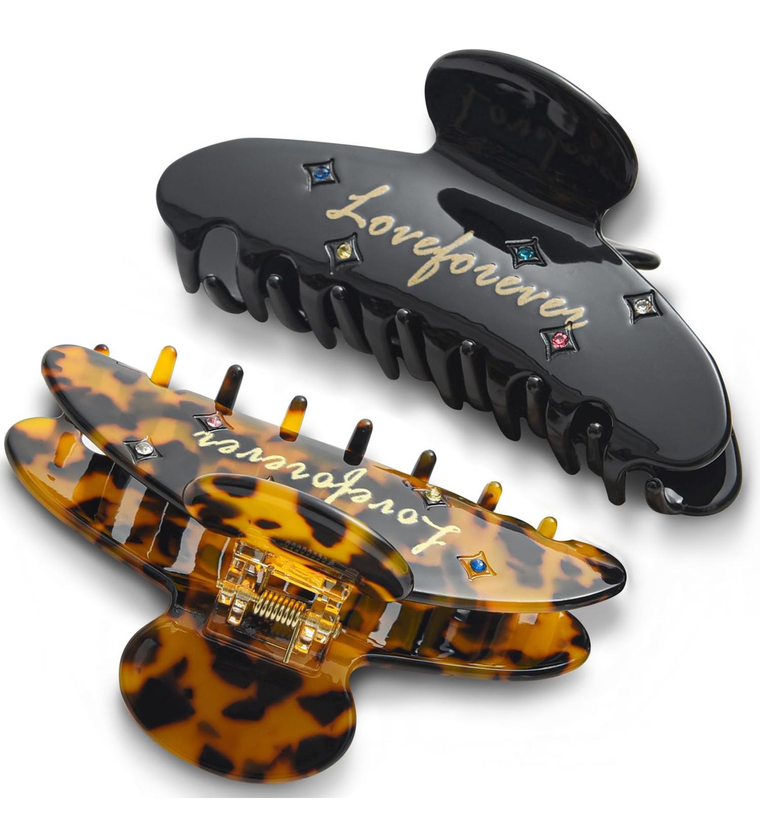 Big Hair Claw Clips Tortoise Shell Large Claw Hair Clips For Thick Hair 3.8 Inch Strong Hold Hair Jaw Clips Clamps For Women 2 Color Available(2 Pack) Brown - Buy Online on GoSupps.com