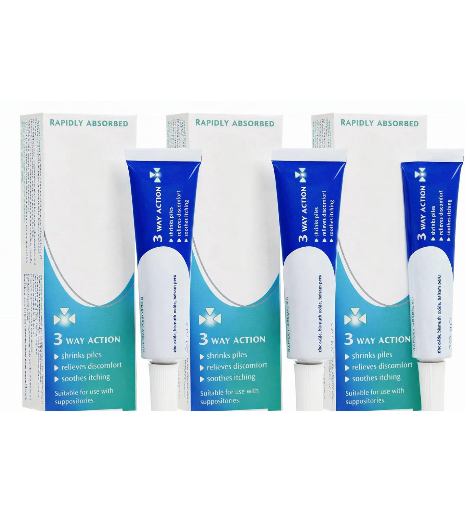 ANUS0L Hemorrhoid Treatment Cream 23g Adult 3 Pack