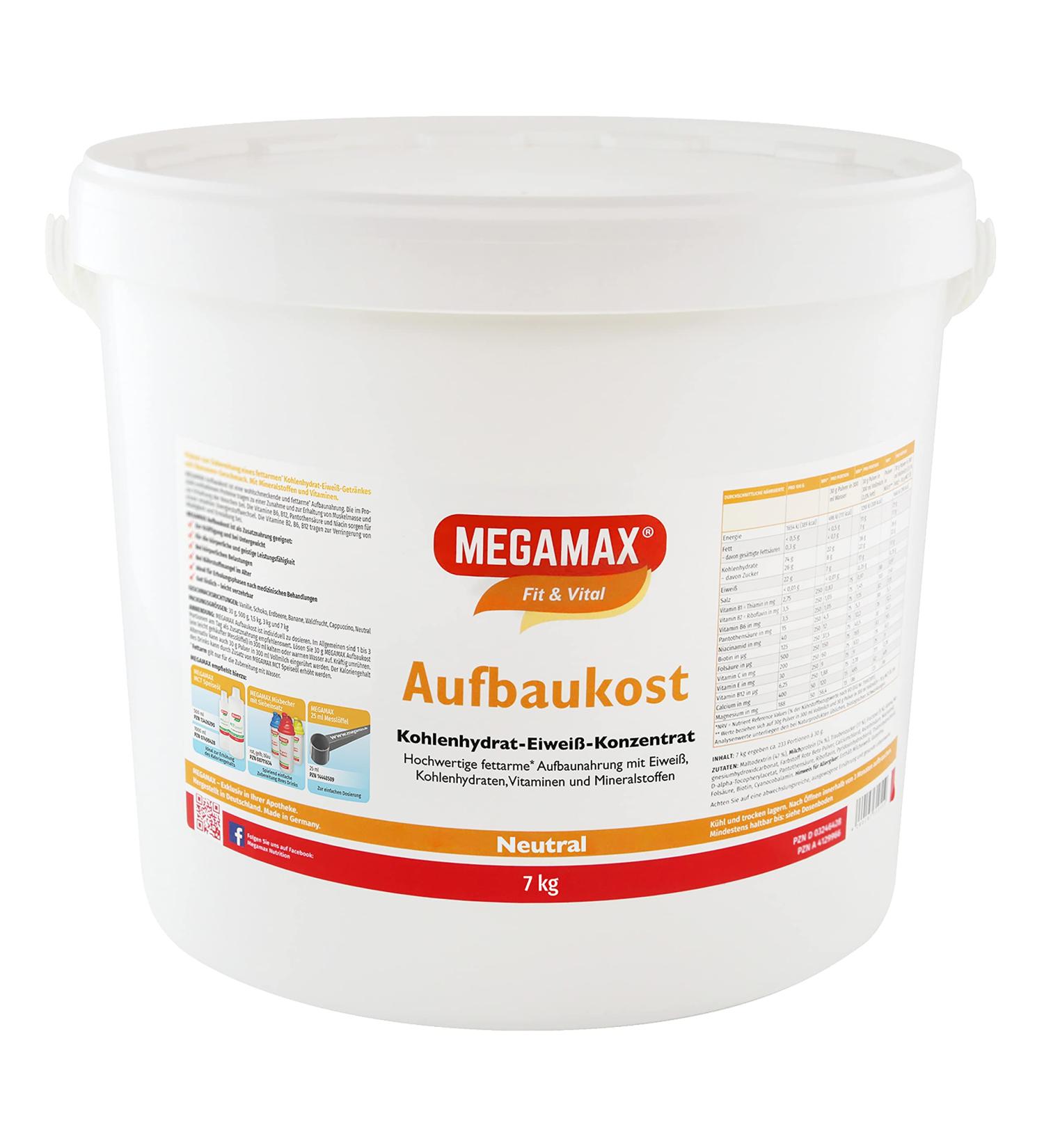 Megamax Build-Up Food 7 kg - Low Fat Protein Powder for Muscle Gain & Weight Gain | Ideal for Strengthening & Underweight | Lactose Low - Buy Online on GoSupps.com