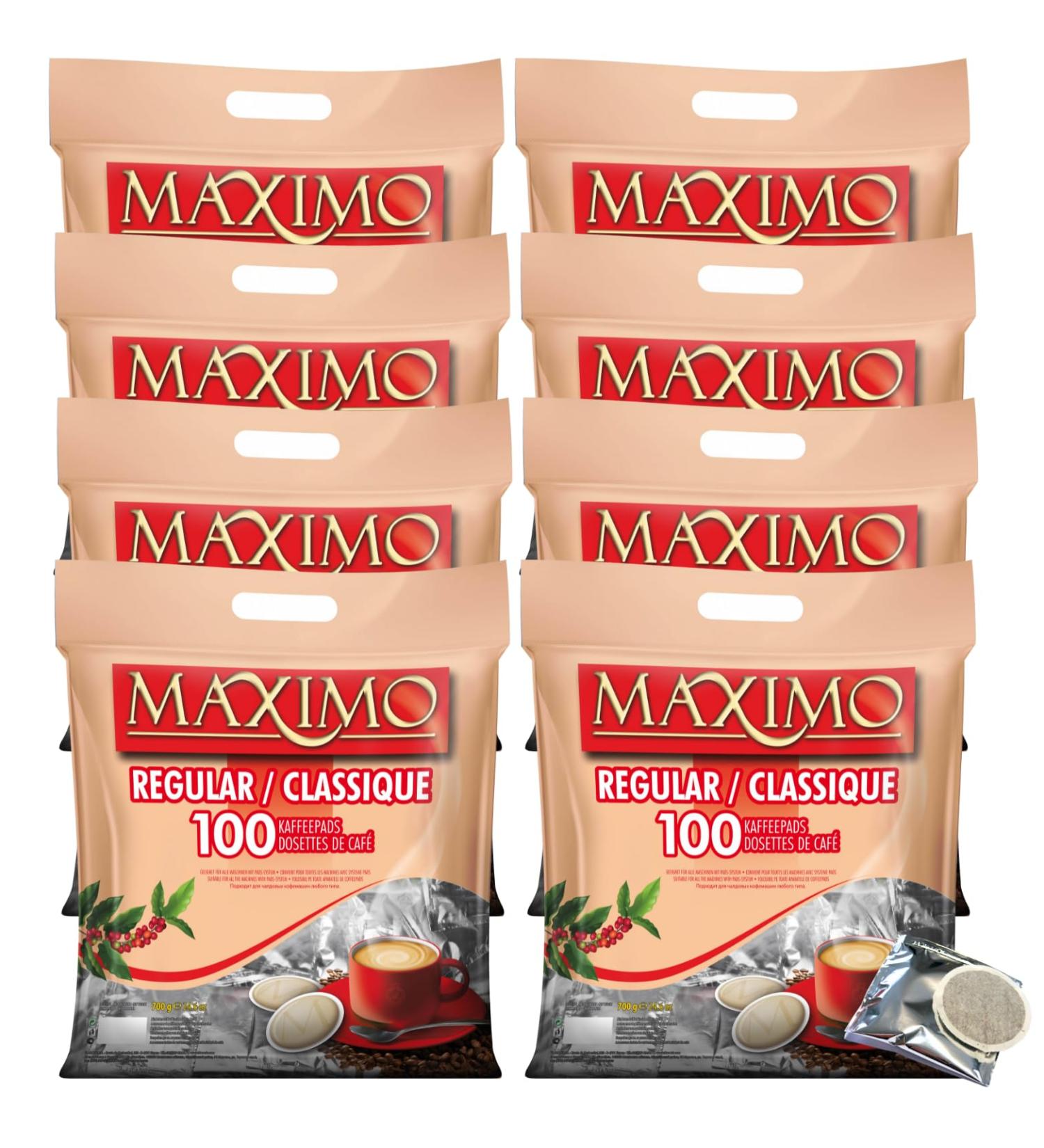 MAXIMO Classic | 8x100 SENSEO compatible coffee pods | Individually packaged for better preservation and impeccable hygiene - Buy Online on GoSupps.com