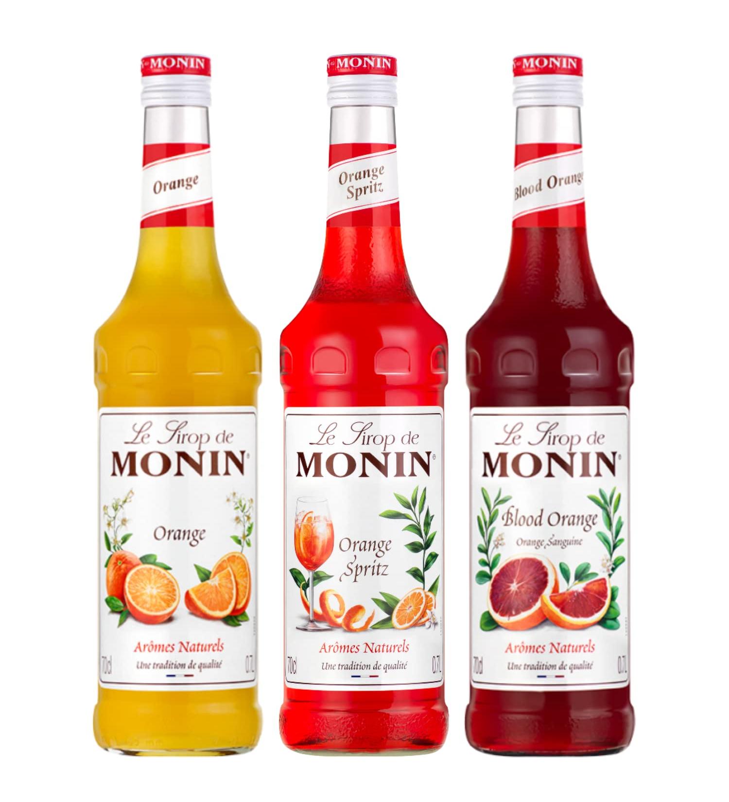 Monin Orange Syrups - Orange, Spritz Orange, Blood Orange - 3x70cL