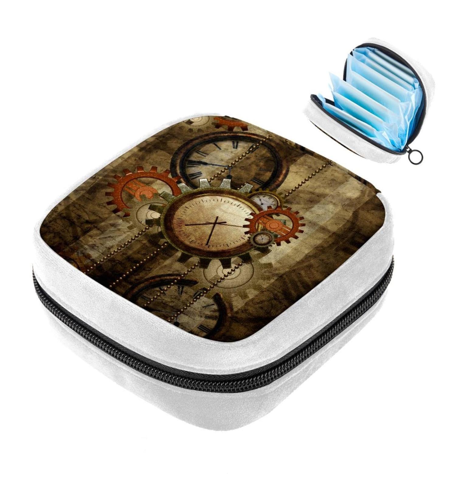 Vintage Clock Gear Parts Sanitary Napkin & Tampon Storage Bag - Color3636 - Buy Online on GoSupps.com