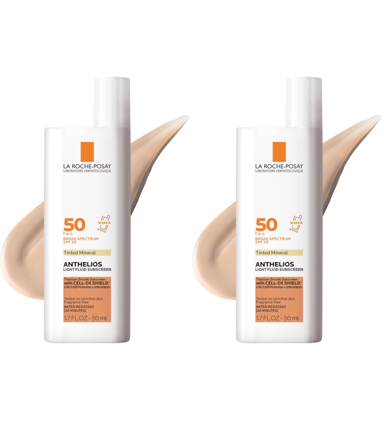 La Roche Posay Anthelios 50 Mineral Tinted Ultra Light Sunscreen Fluid 50ml/1.7oz (Pack of 2) - Buy Online on GoSupps.com