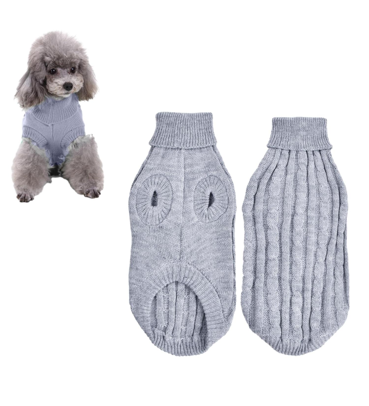 Dog Sweater Turtleneck Dog Jumper Winter Knitted Pet Pullover Warm Puppy Sweater Coat Vest Knitwear Clothes Crochet Dog Apparel for Small Medium Dogs and Cats Autumn Winter Indoor Outdoor (S) - Buy Online on GoSupps.com