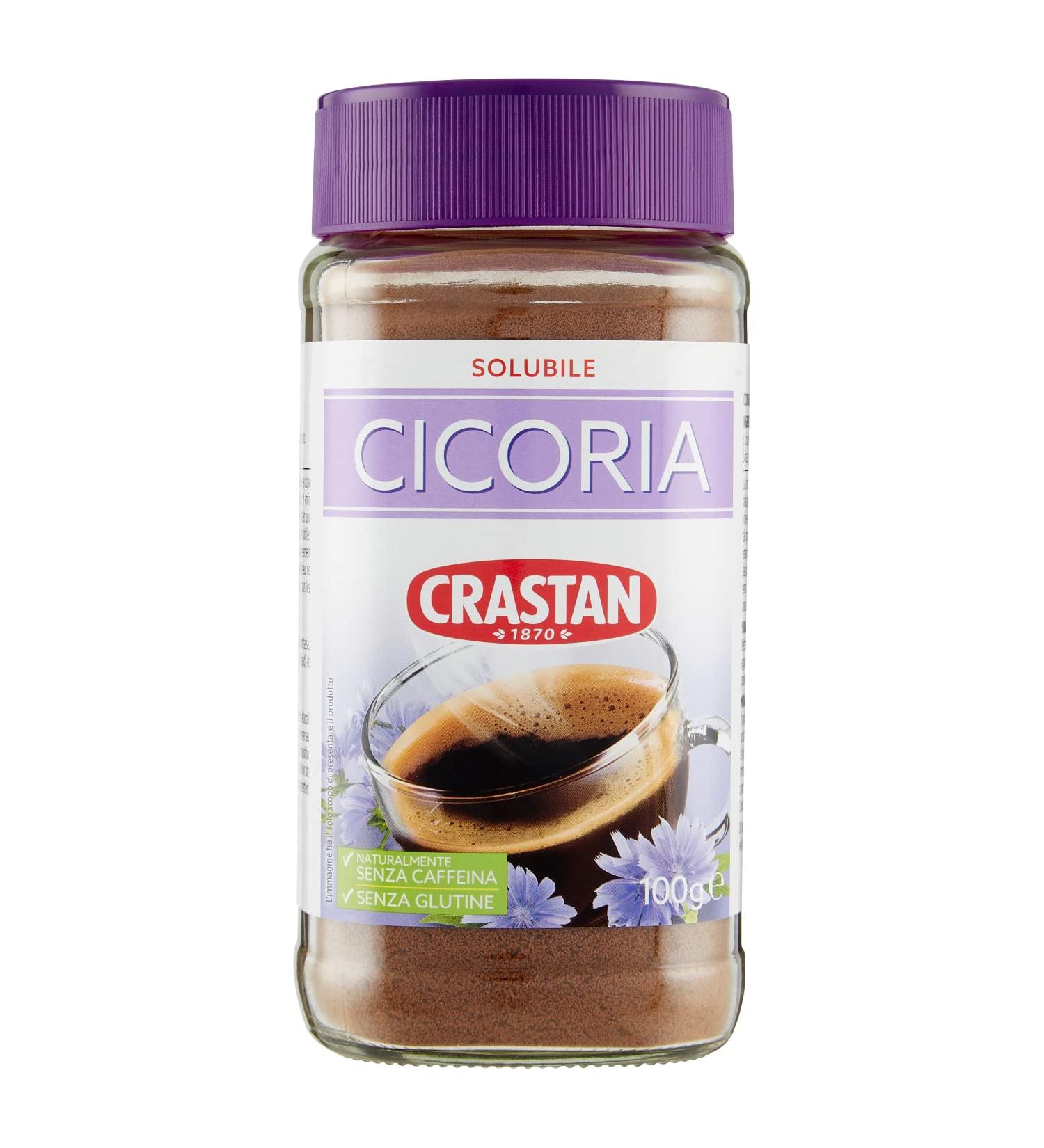 S.p.A Crastan Solubile Cicoria Soluble Chicory Preparation 100g Caffeine Free & Gluten Free - Buy Online on GoSupps.com