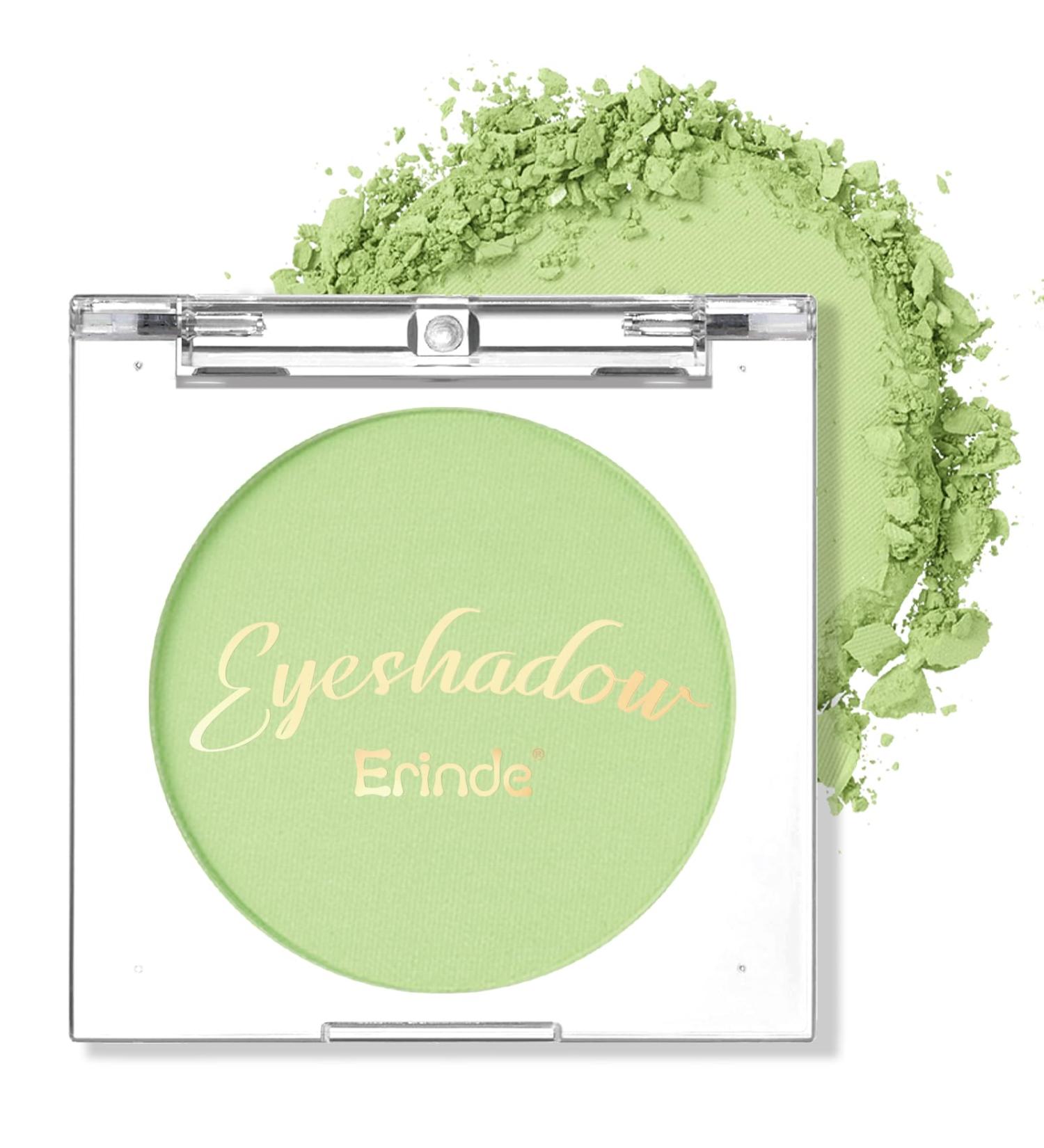 Erinde Single Green Eyeshadow Palette - Nude Tones Waterproof High Pigment Long-Lasting Makeup - Buy Online on GoSupps.com