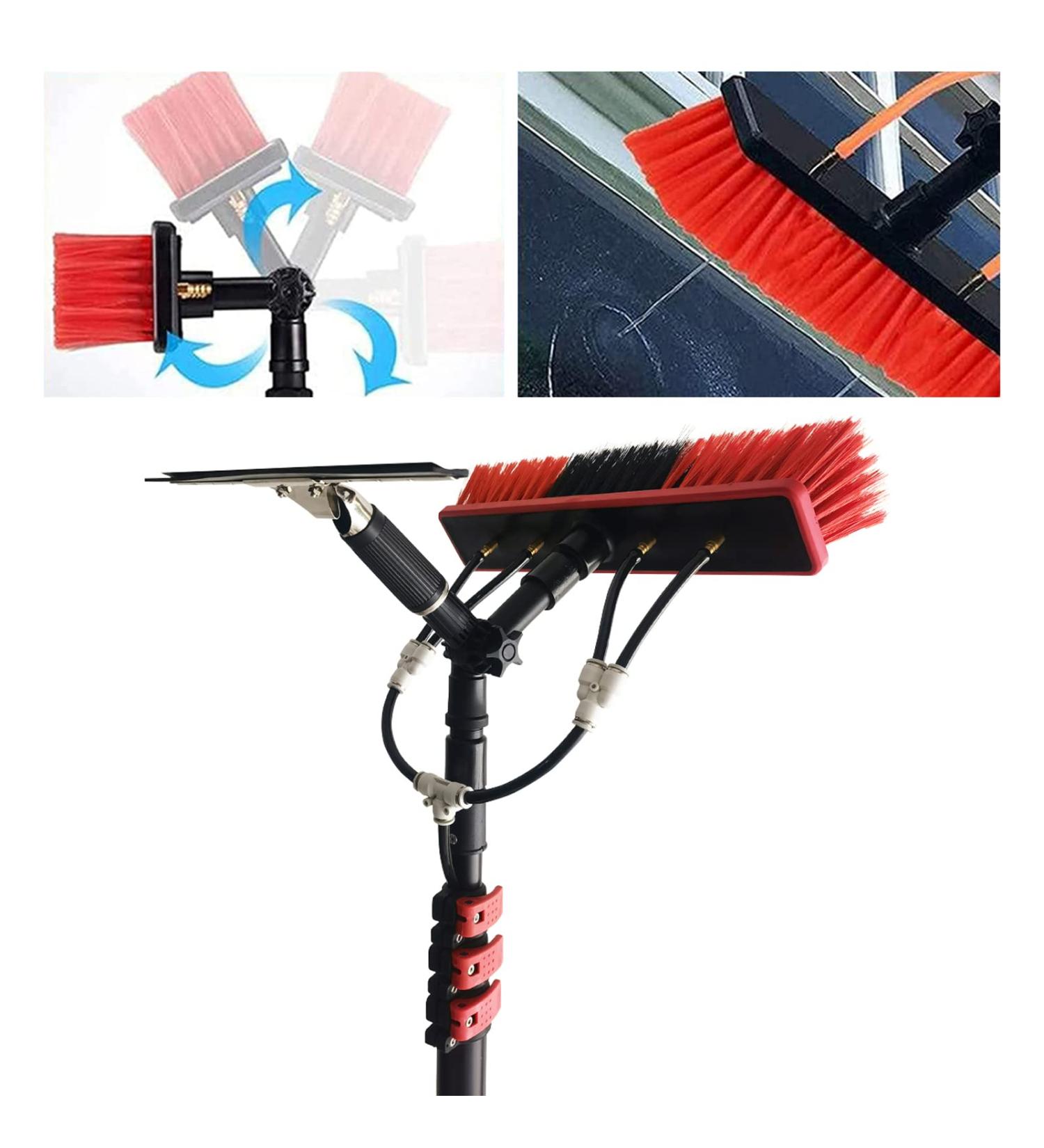 Window Cleaning Pole photovoltaic cleaner Window Cleaning Kit Professional Window Cleaning Equipment Extendable Window Cleaning Pole and Squeegee Cleaner for High Windows 55cm Brush Head 8M/27FT - Buy Online on GoSupps.com