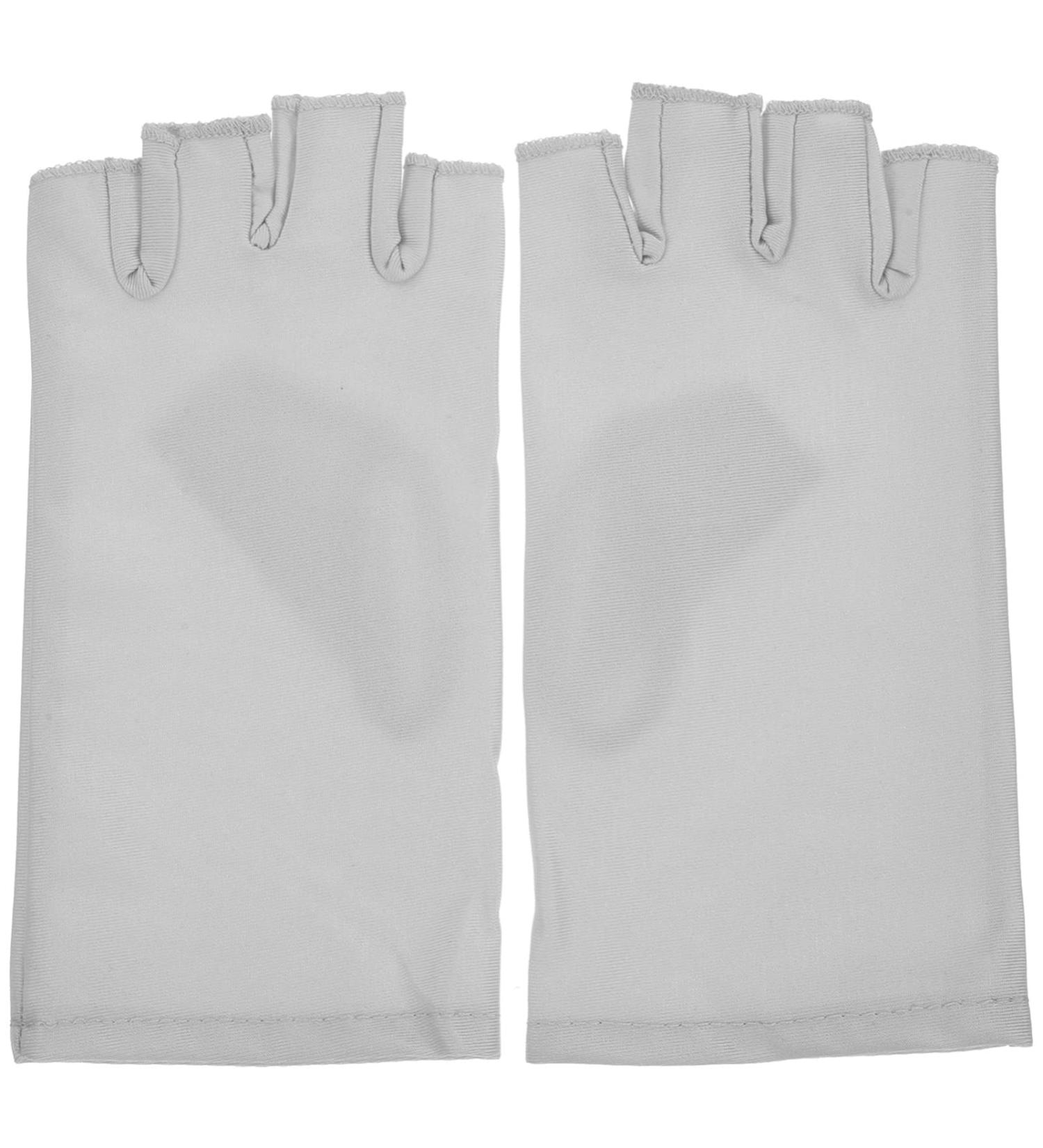 1 Pair Nail Gloves Uv Gloves for Nails Fingerless Gloves Anti Uv Gloves Nail Lamp Nail Art Gloves Half Finger Gloves Uv Manicures Gloves Nail Gel Elastic Spandex Miss Nail Supplies Lightgrey - Buy Online on GoSupps.com