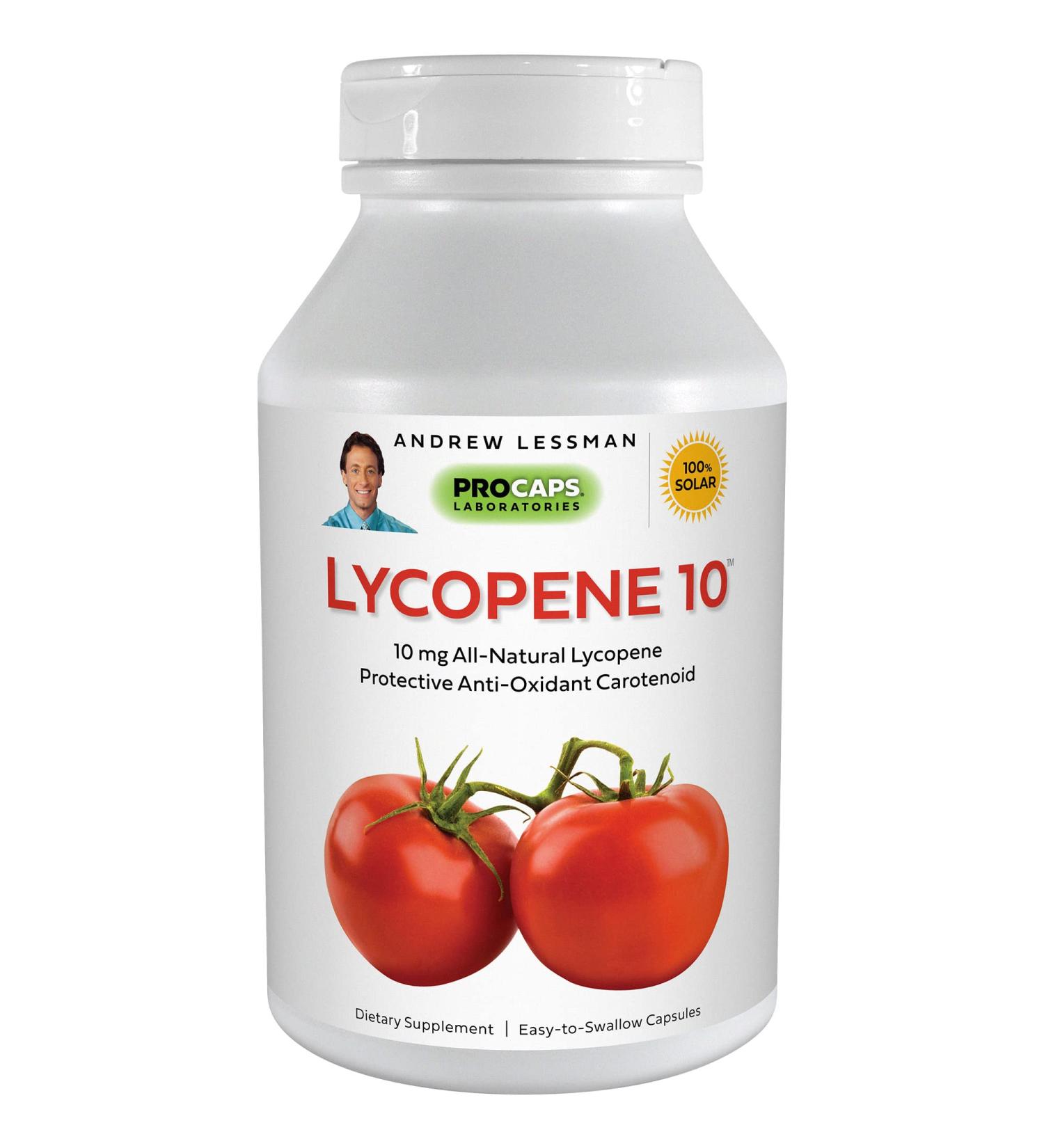 ANDREW LESSMAN Lycopene 10 mg - 180 Softgels | Antioxidant Protection for Breast Prostate & Heart Health | No Additives | International Shipping Available - Buy Online on GoSupps.com