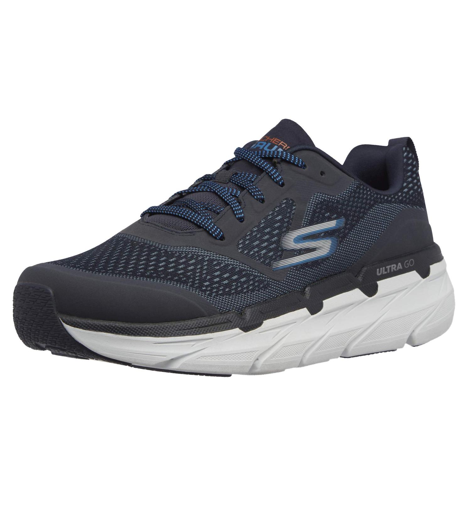 Skechers Men's Max Cushioning Premier Vantage Sneaker 10 Navy | Performance Walking & Running Shoe - Buy Online on GoSupps.com