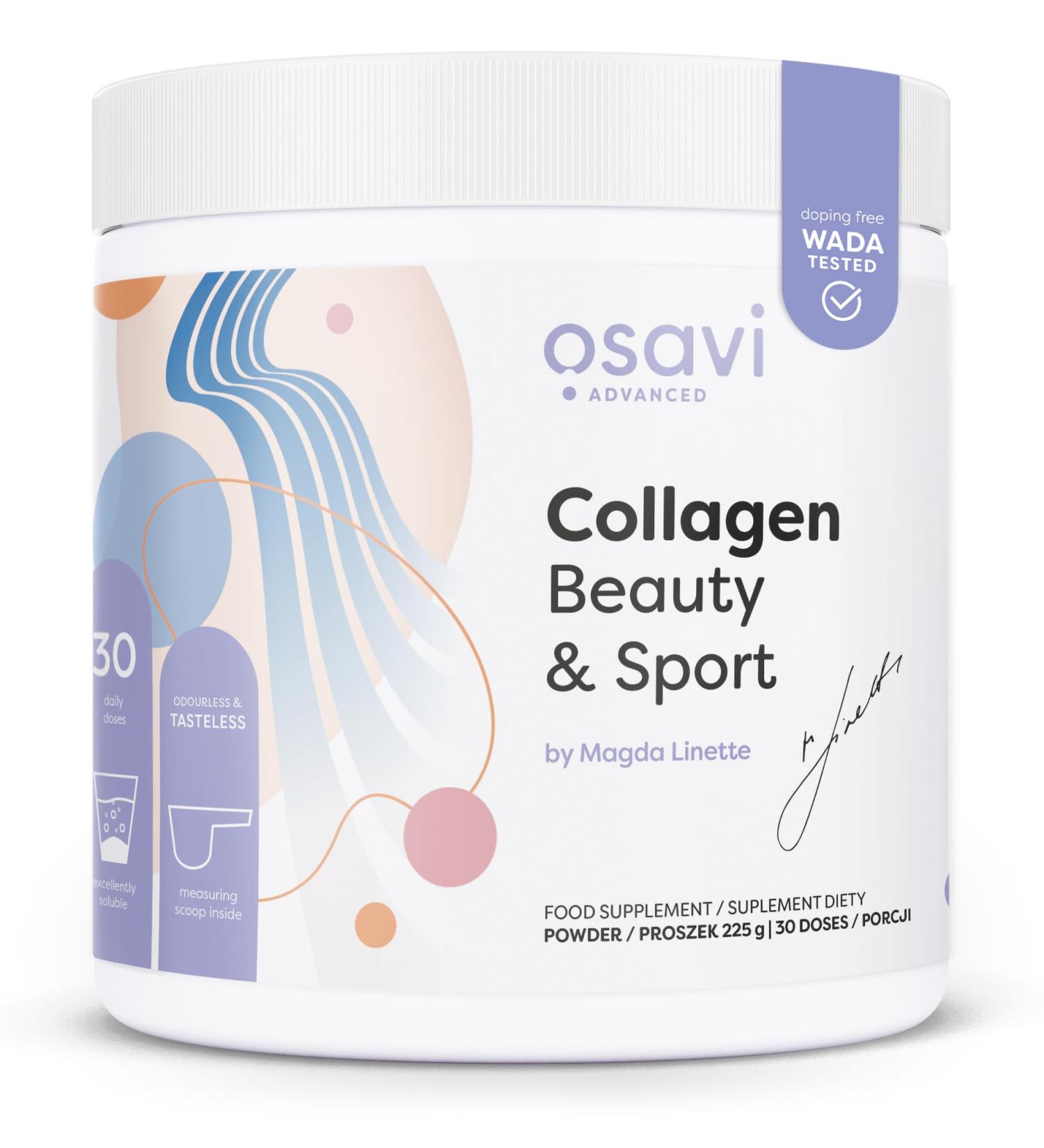 Olivit Sp Zoo Osavi Collagen Beauty & Sport Collagen by Magda Linette 225g - Buy Online on GoSupps.com