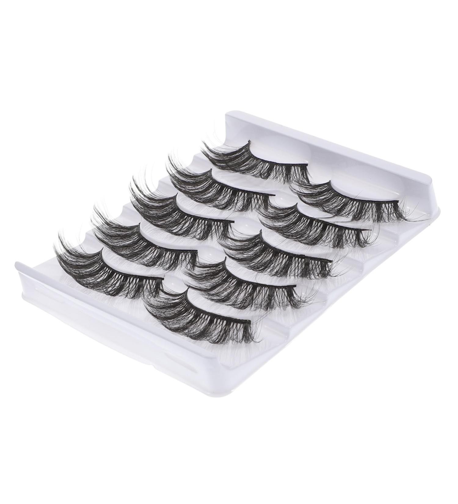 LALAFINA 1 Box Fake Eyelashes Individual False Lashes Makeup False Lash Fluffy Fake Lashes Segmented False Eyelash Natural Fake Eyelash Black Out Stickers Diy Fake Eyelash Fiber 5d Set Soft - Buy Online on GoSupps.com