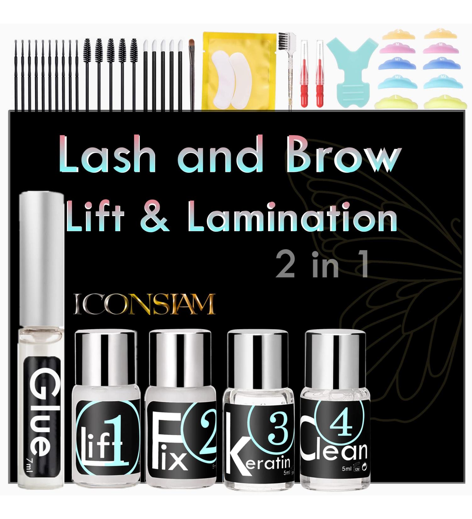 Lash Lift and Brow Lamination 2-in-1 Kit - Rapid 5 Minute Eyelash and Eyebrow Lift for Visible Volume, Lasts 6 Weeks, 8+ Applications - Buy Online on GoSupps.com