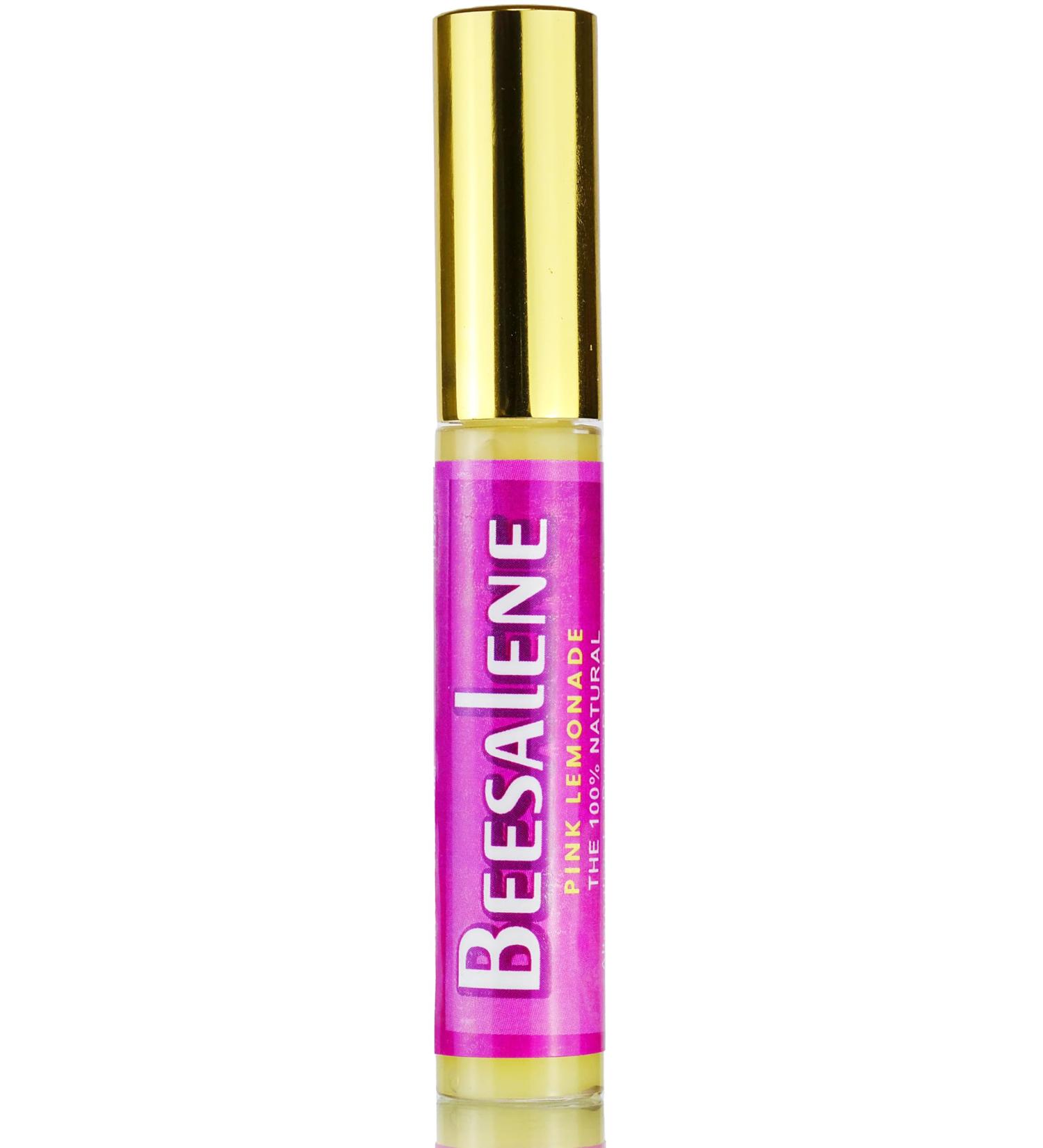 Beesalene Lip Wand Moisturizer - 100% Natural Alternative to Petroleum Jelly - Scented Unpetroleum Lip Balm Jelly (0.33 oz / 10 ml Pink Lemonade) Pink Lemonade 0.33 Ounce / 10 ml