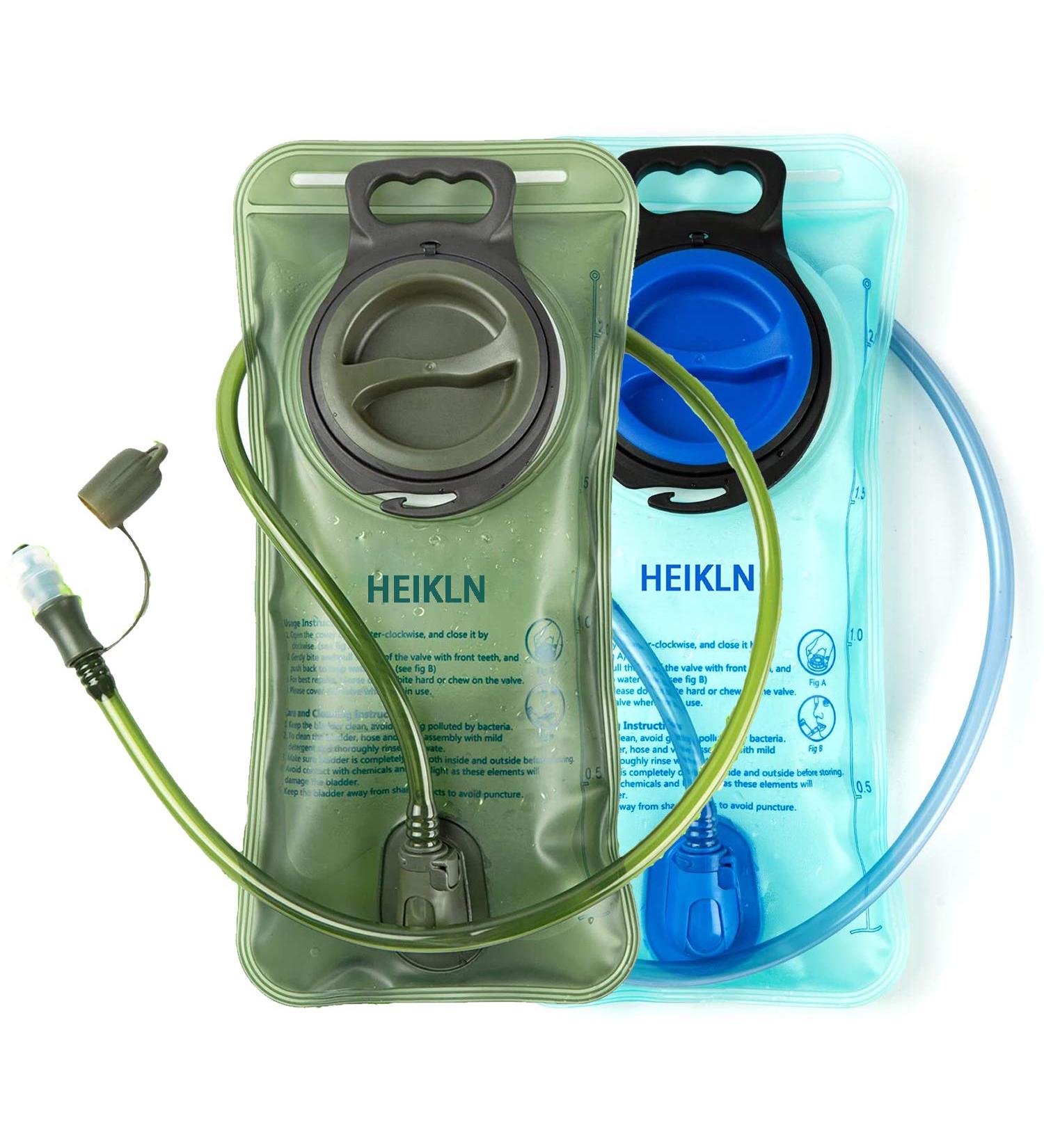 2L Leak Proof Hydration Bladder 2PC Set - BPA Free, Easy Clean Water Reservoir for Bicycling, Hiking, Camping - Military Grade Hydration Pack Replacement - Buy Online on GoSupps.com