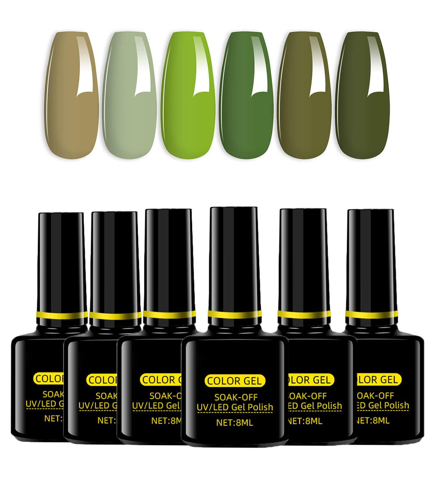 TEEROVA Gel Nail Polish Set - 6 Colors Popular Nail Gel Polish All Seasons Soak Off LED Nail Lamp Gel Nail Kit Manicure DIY Home Salon Nail Art Gifts Box (D) - Buy Online on GoSupps.com