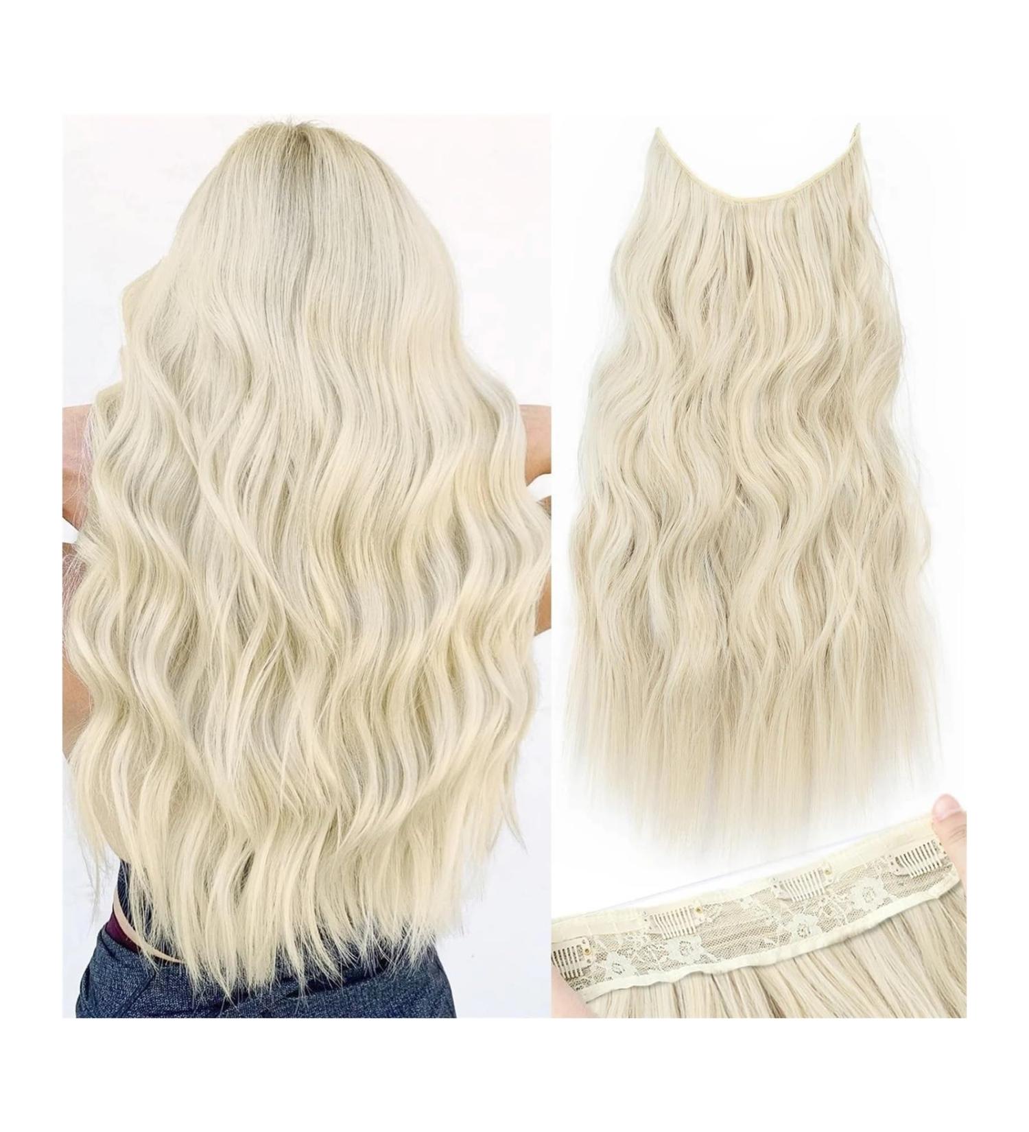 Hair Extensions 22 Inch Invisible Wire Hair Extensions 4 Clips In Natural Synthetic Long Wavy Hairpieces For Women Daily Party Hair Pieces(60) 22inch-55cm 60 - Buy Online on GoSupps.com