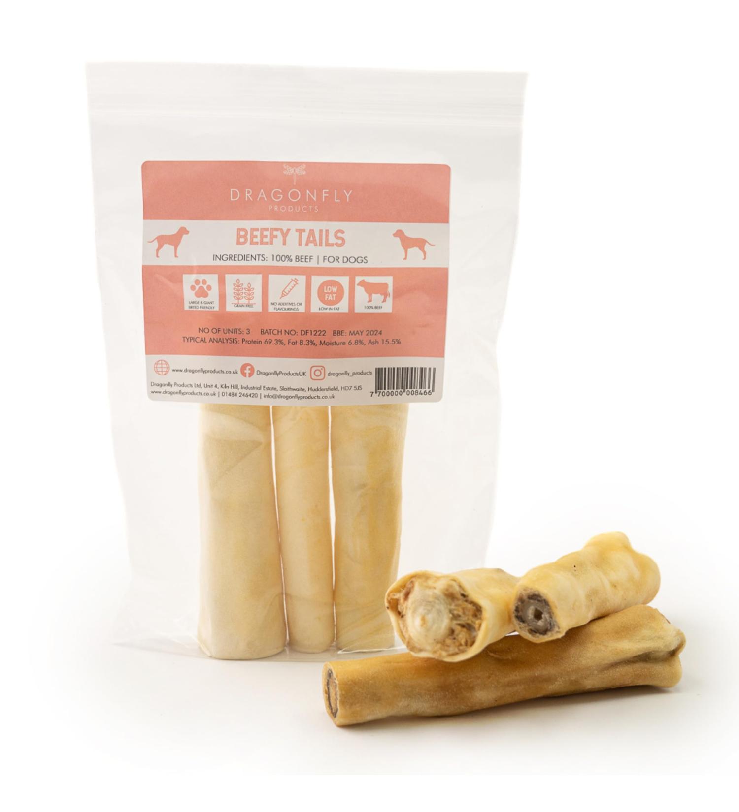 Dragonfly Beefy Tails Healthy Dog Chew Pack of 3