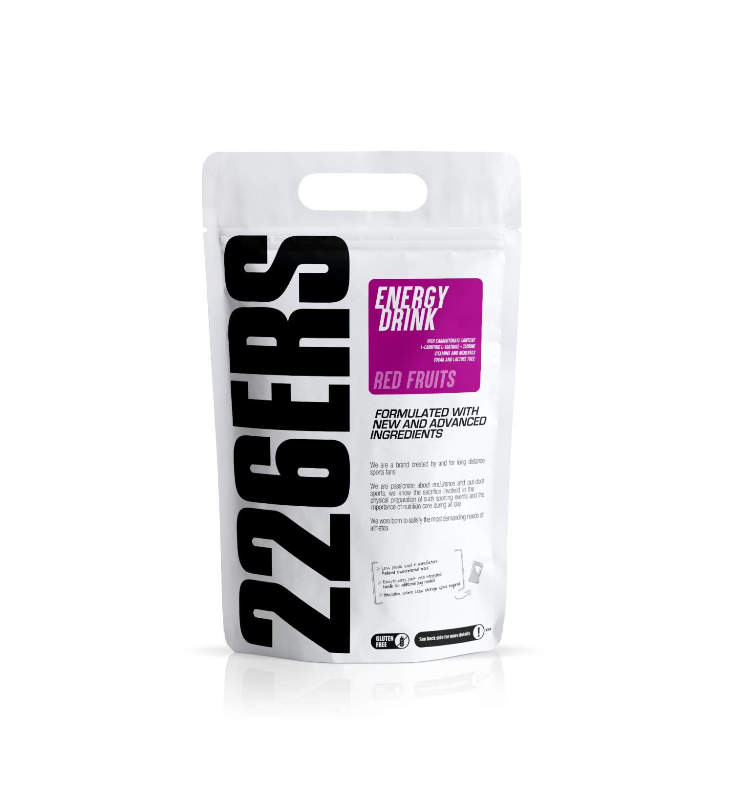 226ERS Energy Drink | Energy Drink with Amylopectin Taurine and L-Carnitine Gluten and Lactose Free Fuits Rouges - 1 kg - Buy Online on GoSupps.com