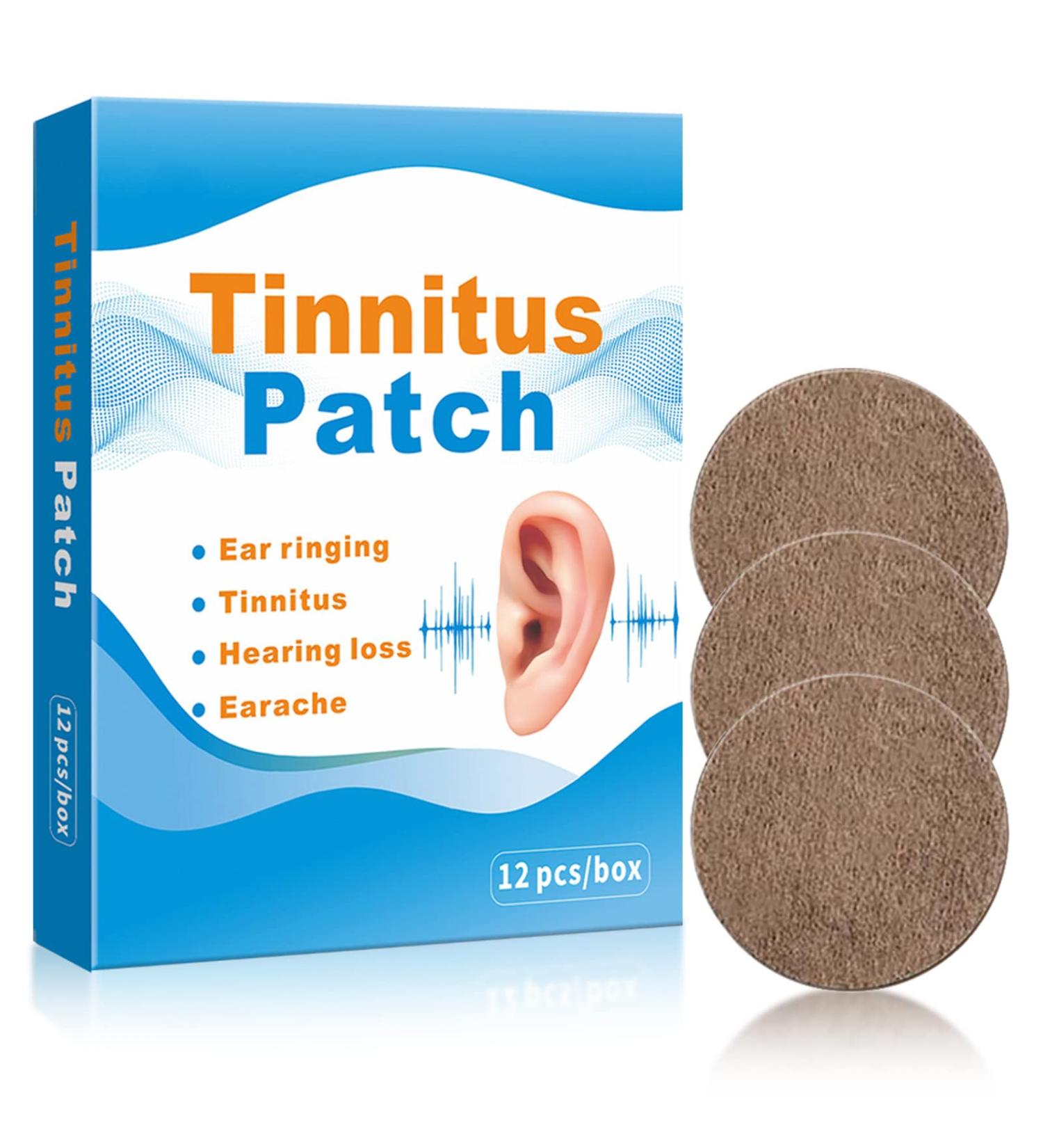 Tinnitus Relief Patches - Herbal Treatment for Ringing Ears, Hearing Loss, and Ear Pain - 12 PCS - Buy Online on GoSupps.com