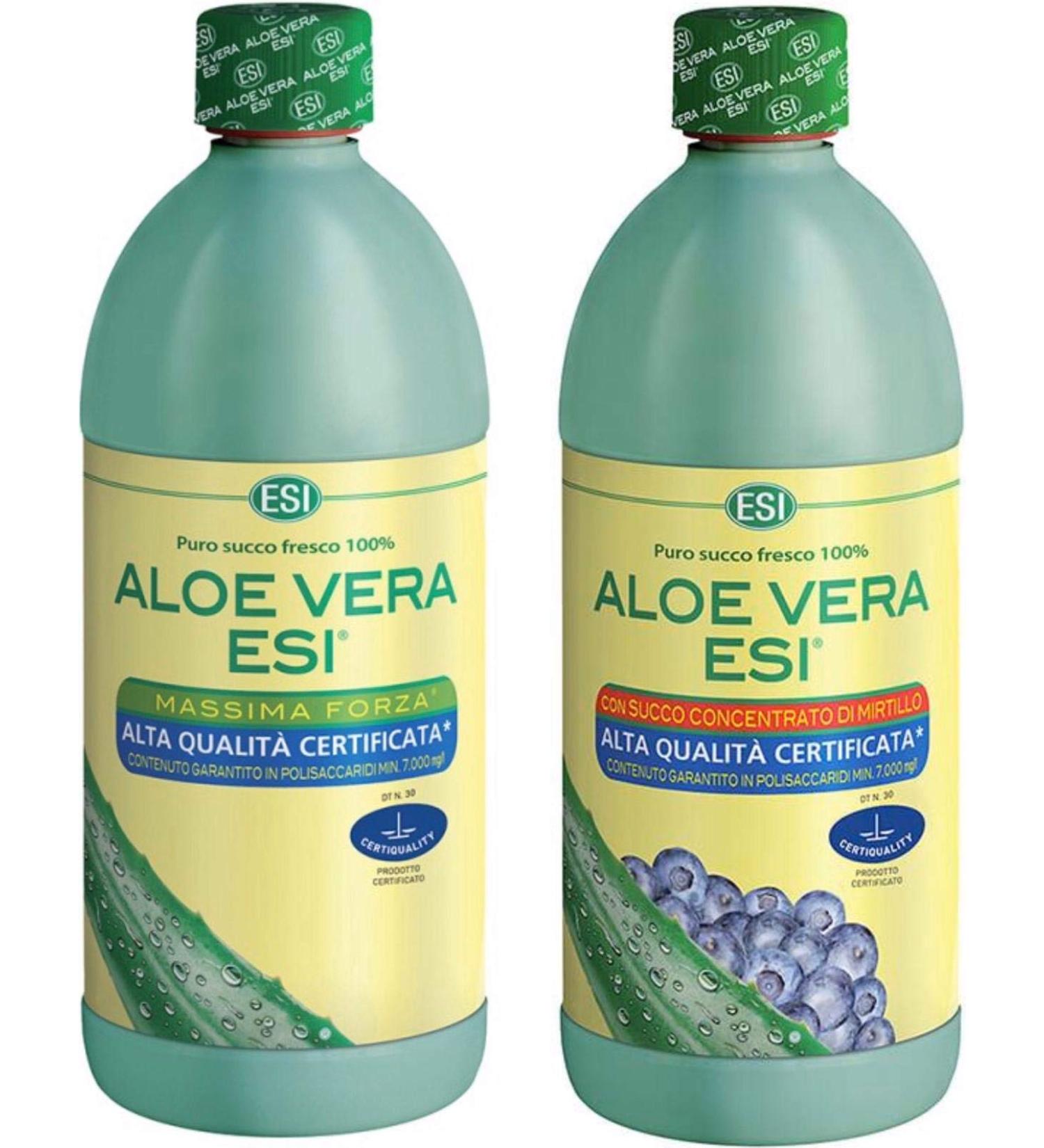 ESI SpA ESI Aloe Vera Juice 1+1 Blueberry + Maximum Strength 1000 ml